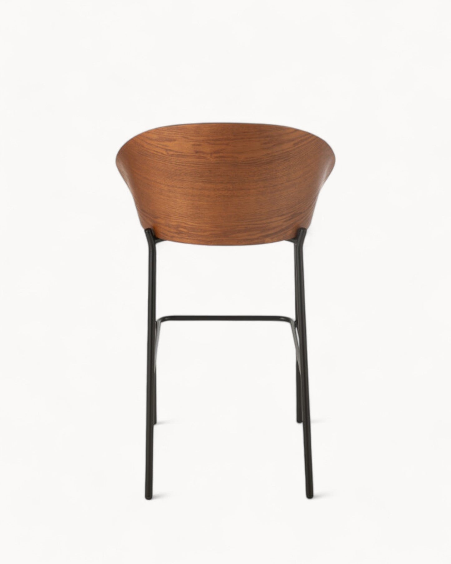 J-Line Lone Bar Stool – Plywood & Metal – Brown & Beige – 97.8 cm