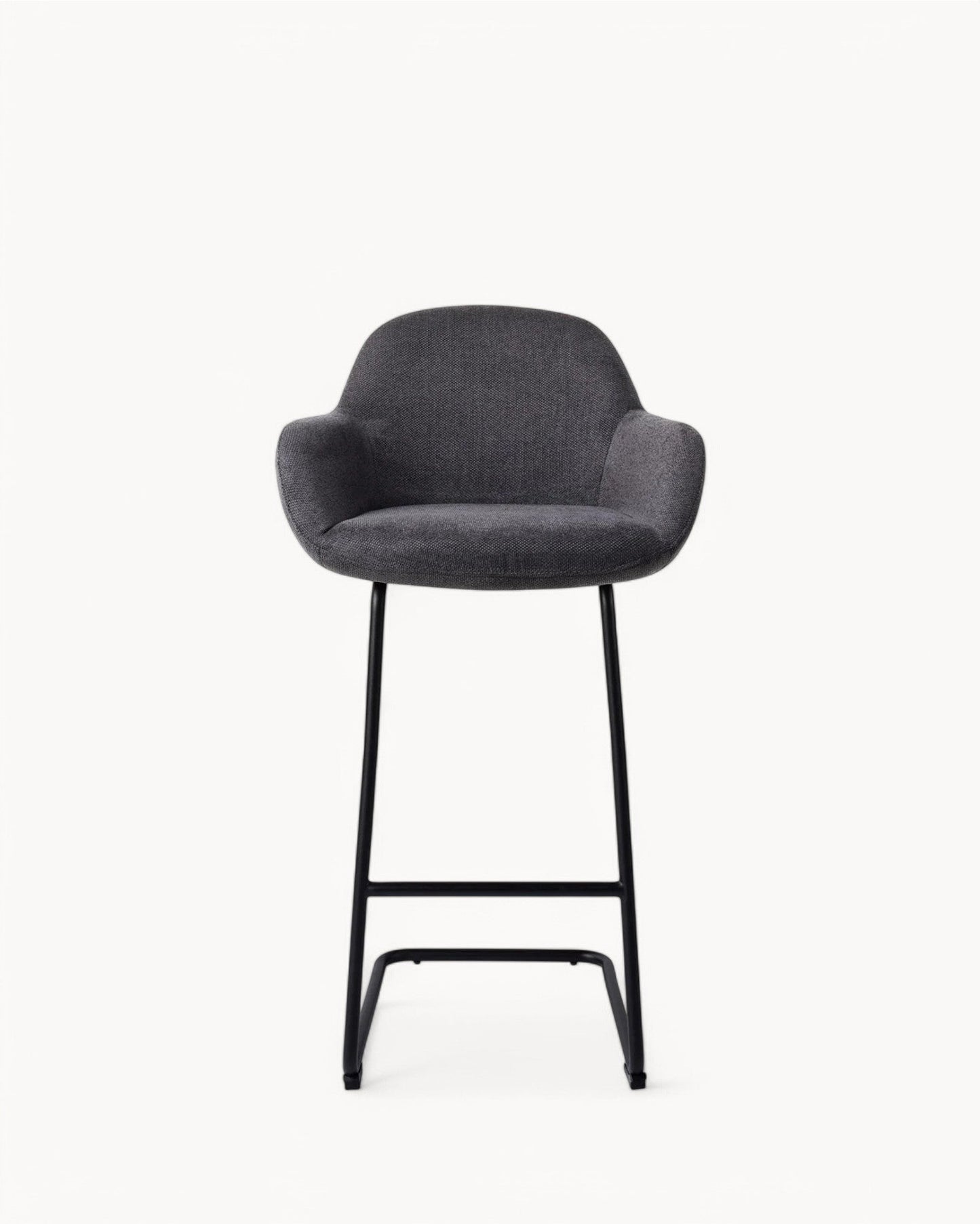 Kushi Bar Stool – Metal Frame with Polyester Upholstery, 76.5 cm Seat Height