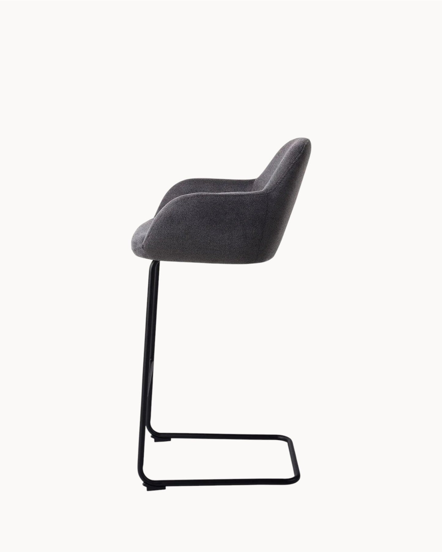Kushi Bar Stool – Metal Frame with Polyester Upholstery, 76.5 cm Seat Height