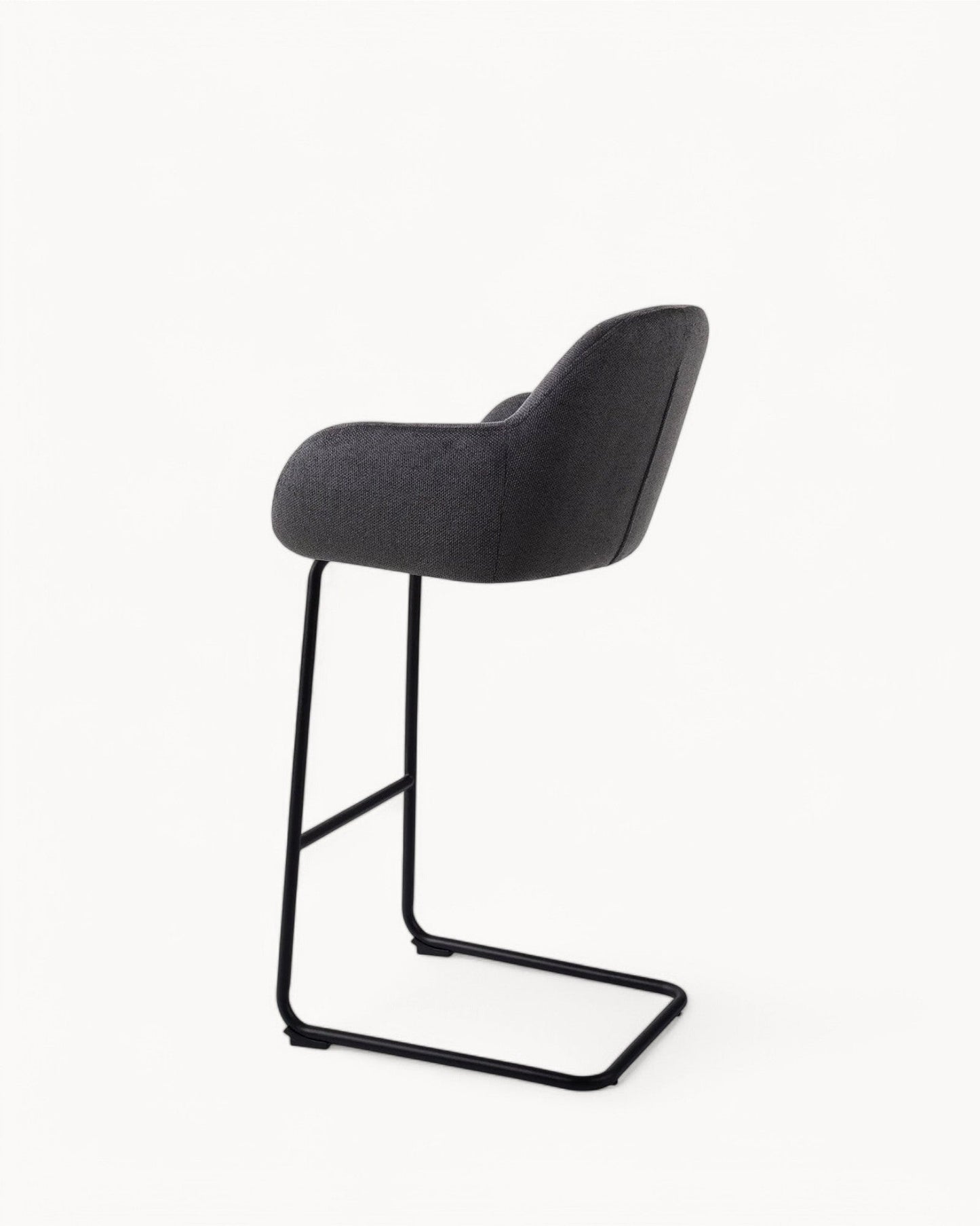 Kushi Bar Stool – Metal Frame with Polyester Upholstery, 76.5 cm Seat Height