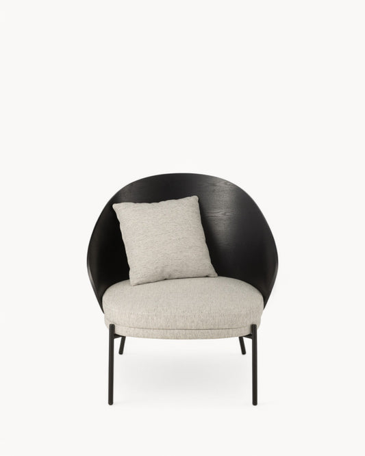 J-Line Lounge Chair Lone – Set of 2 in Black/Grey – Stylish and Comfortable
