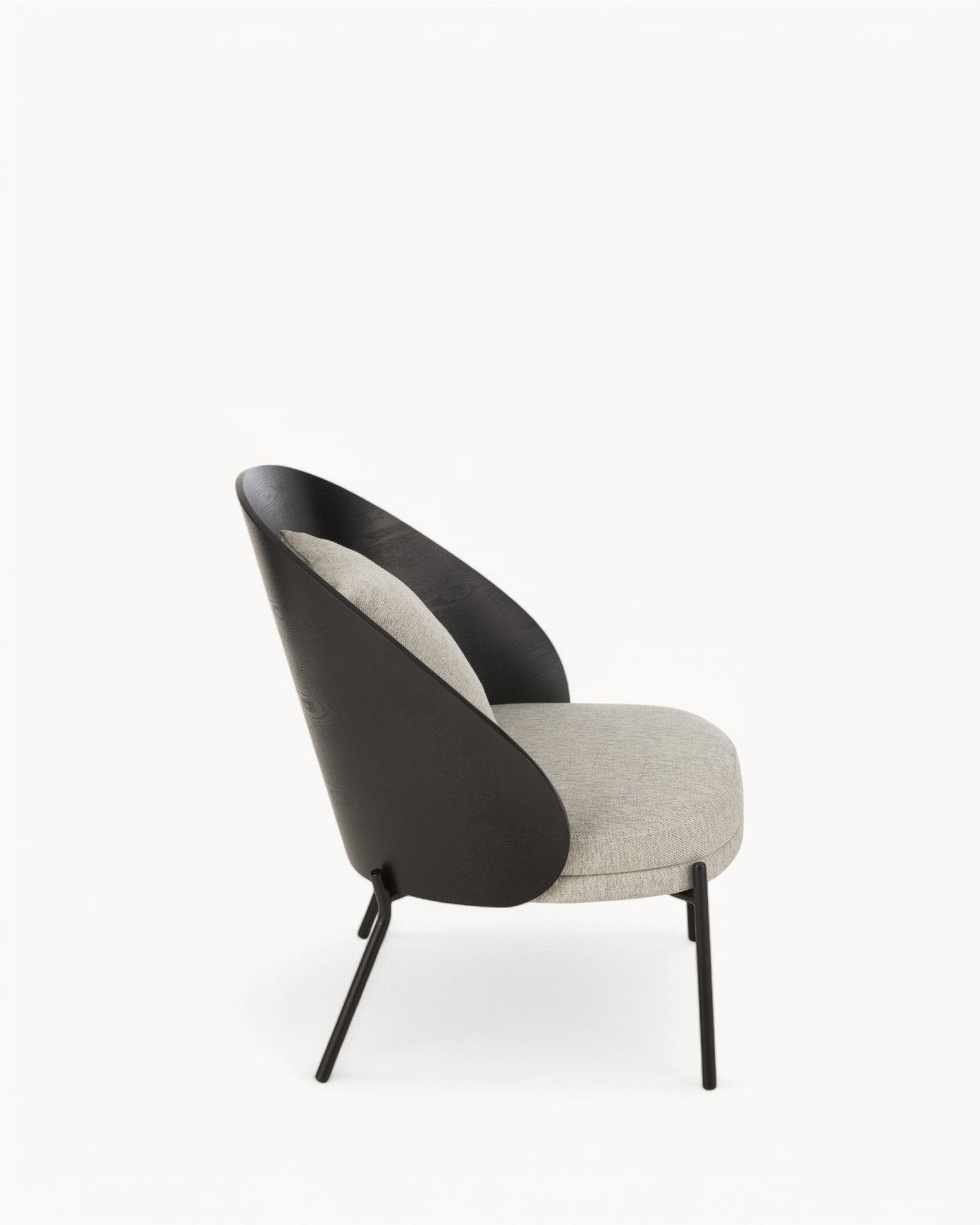 J-Line Lounge Chair Lone – Set of 2 in Black/Grey – Stylish and Comfortable
