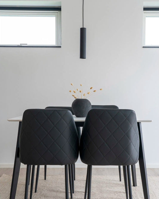 Modern Black Paris Pendant Light – Sleek Steel Design, GU10, 28W