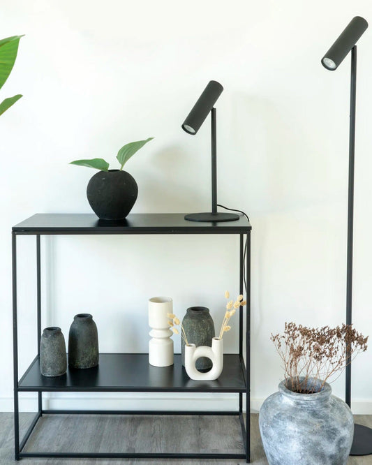 Modern Black Steel Floor Lamp – 150 cm Paris Design