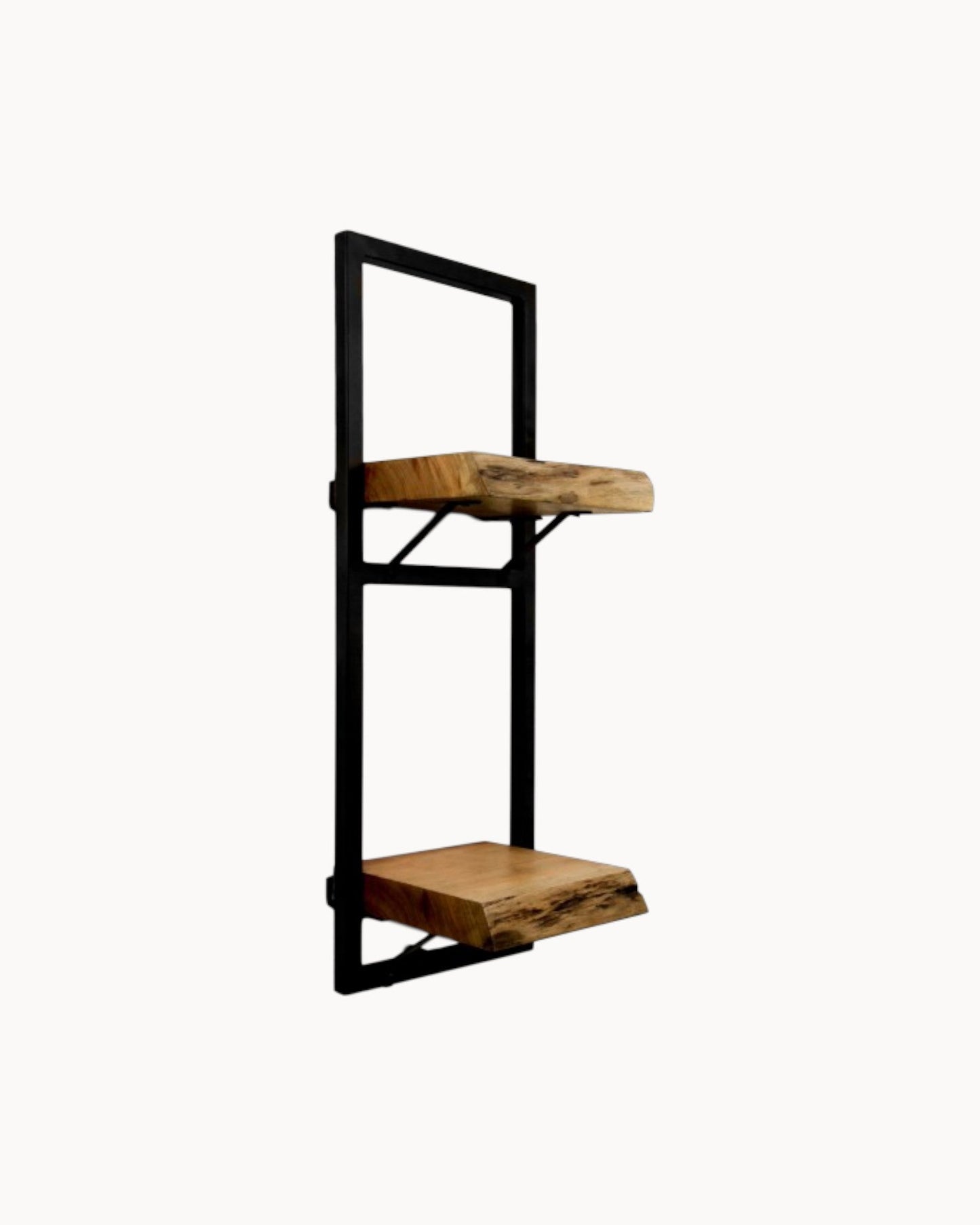 70cm HSM Collection Levels Wall Shelf – Acacia Wood & Metal