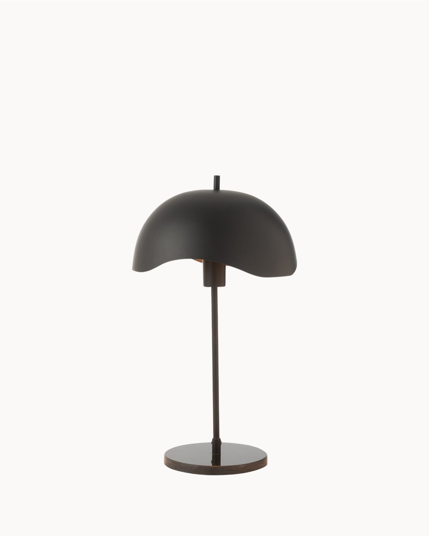 Modern Black Table Lamp with Marble Base – Metal Construction – E27 Socket