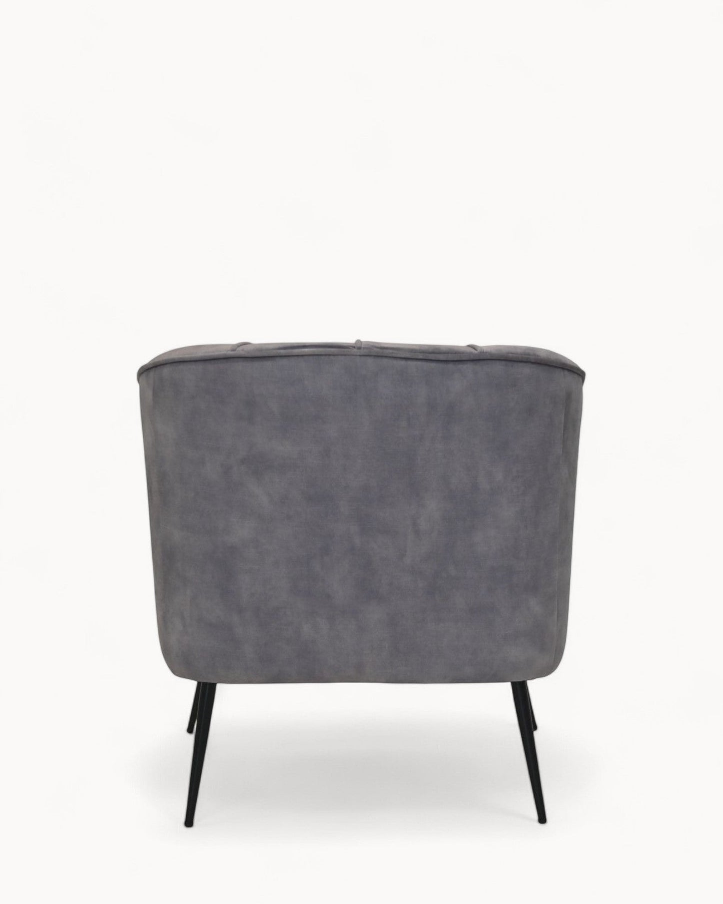 HSM Collection Chester Dining Chair - Gray Adore Fabric with Metal Legs