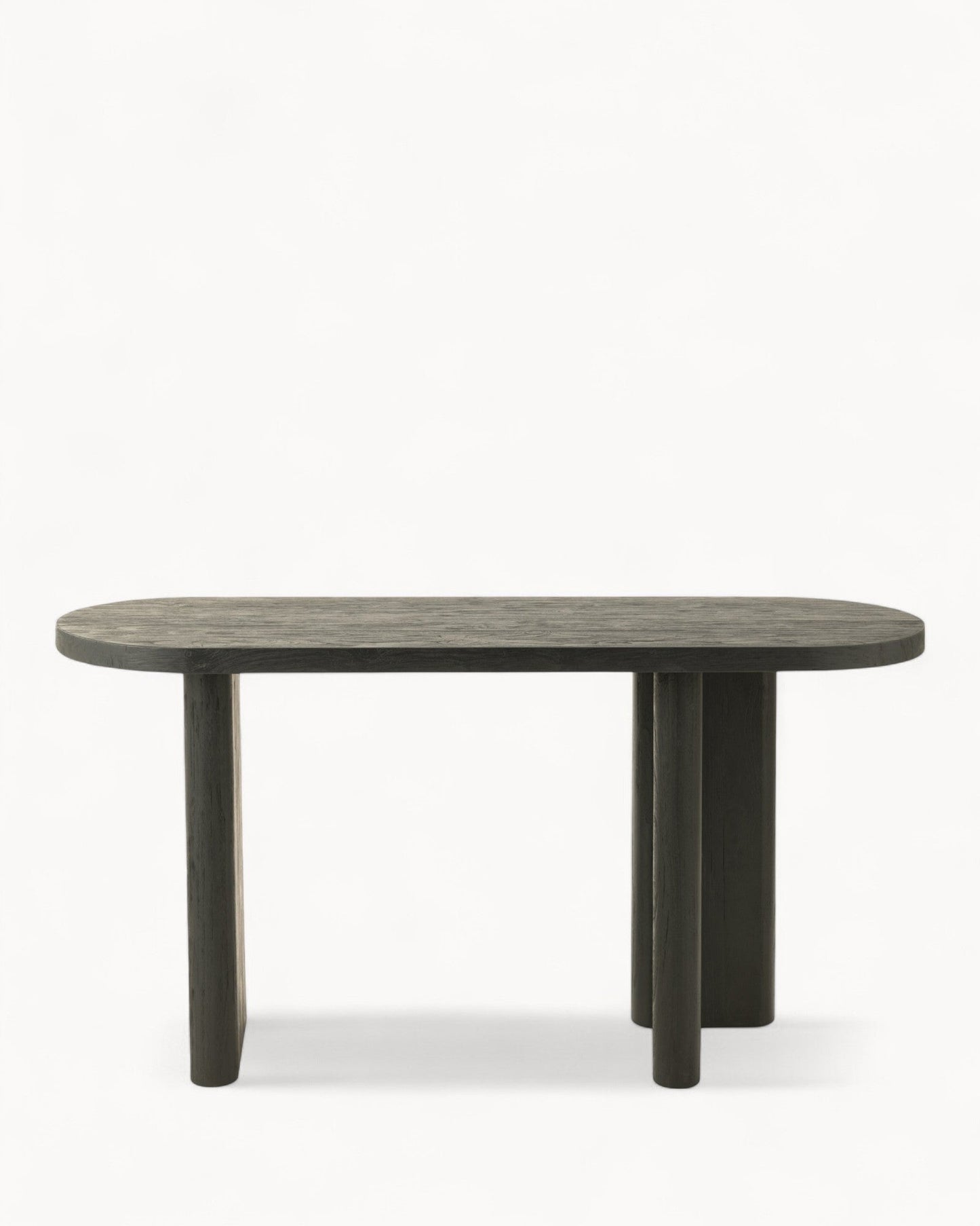 Modern Black Wooden Table – Teak Finish – 150x50 cm – Durable Design