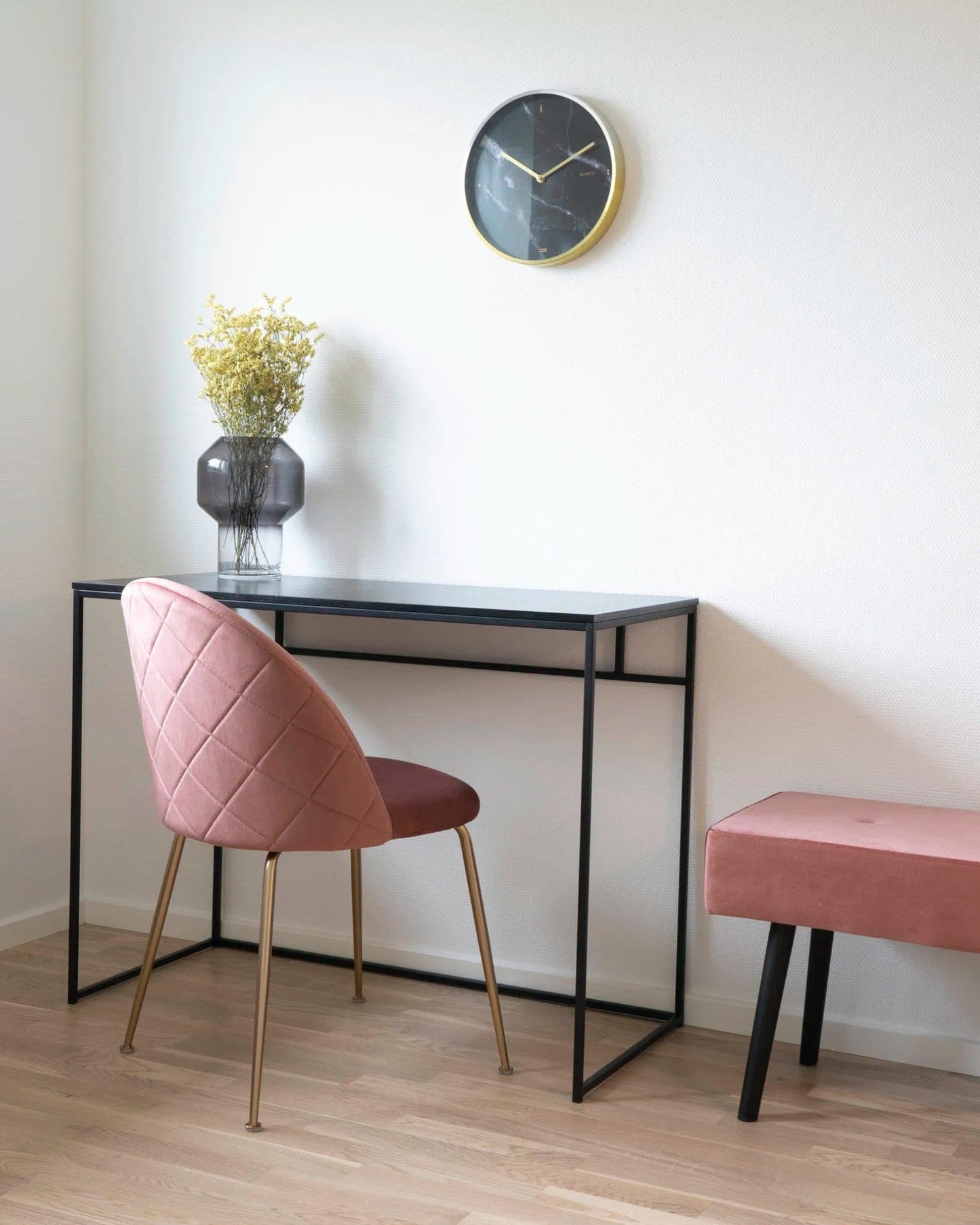 Desk Vita – Black Metal Frame, 100 cm x 45 cm x 75 cm