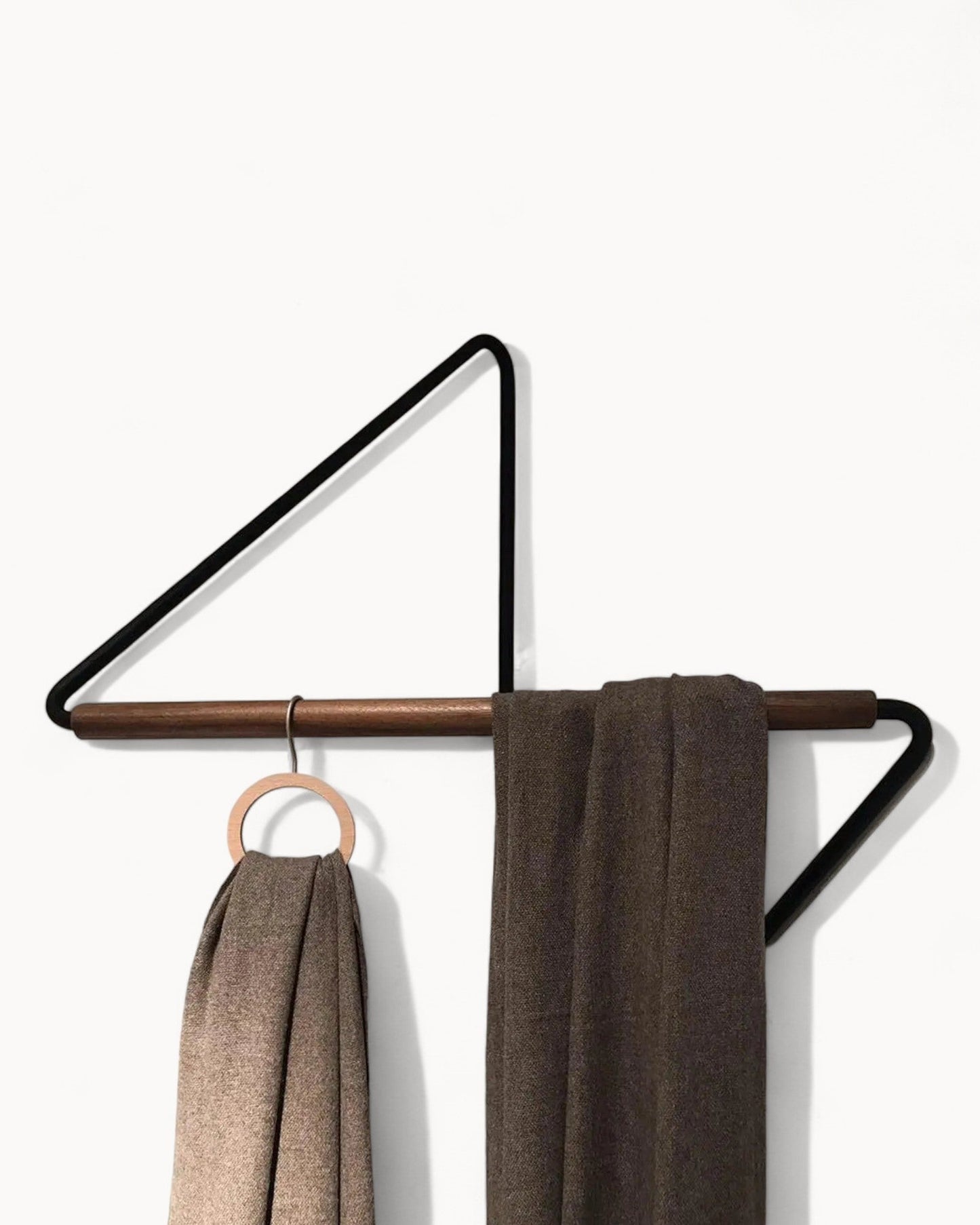 Wall-Free Black Metal Wardrobe – Contemporary Storage Solution for Entryway