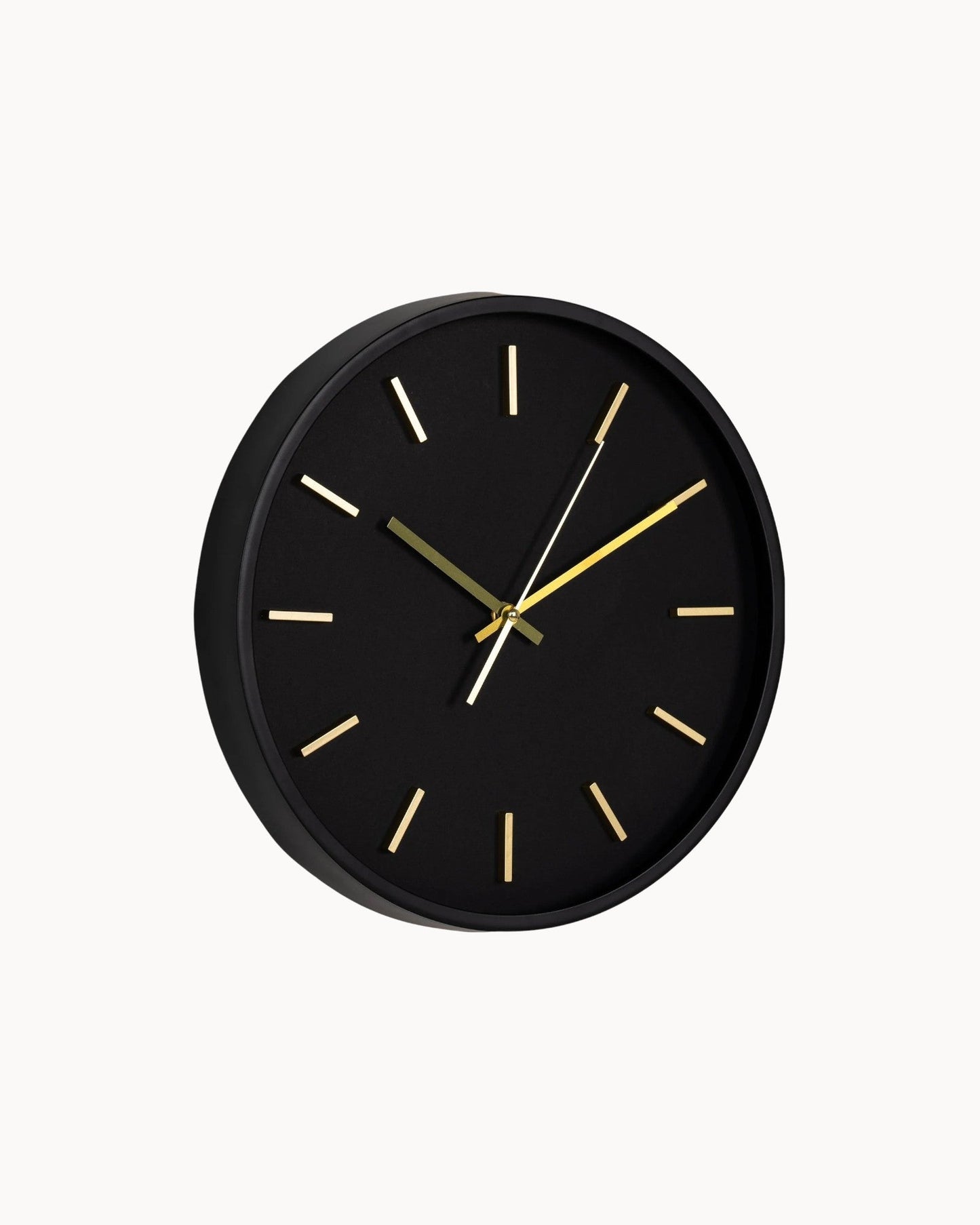 Camden Silent Round Wall Clock – Black, 35 cm Diameter