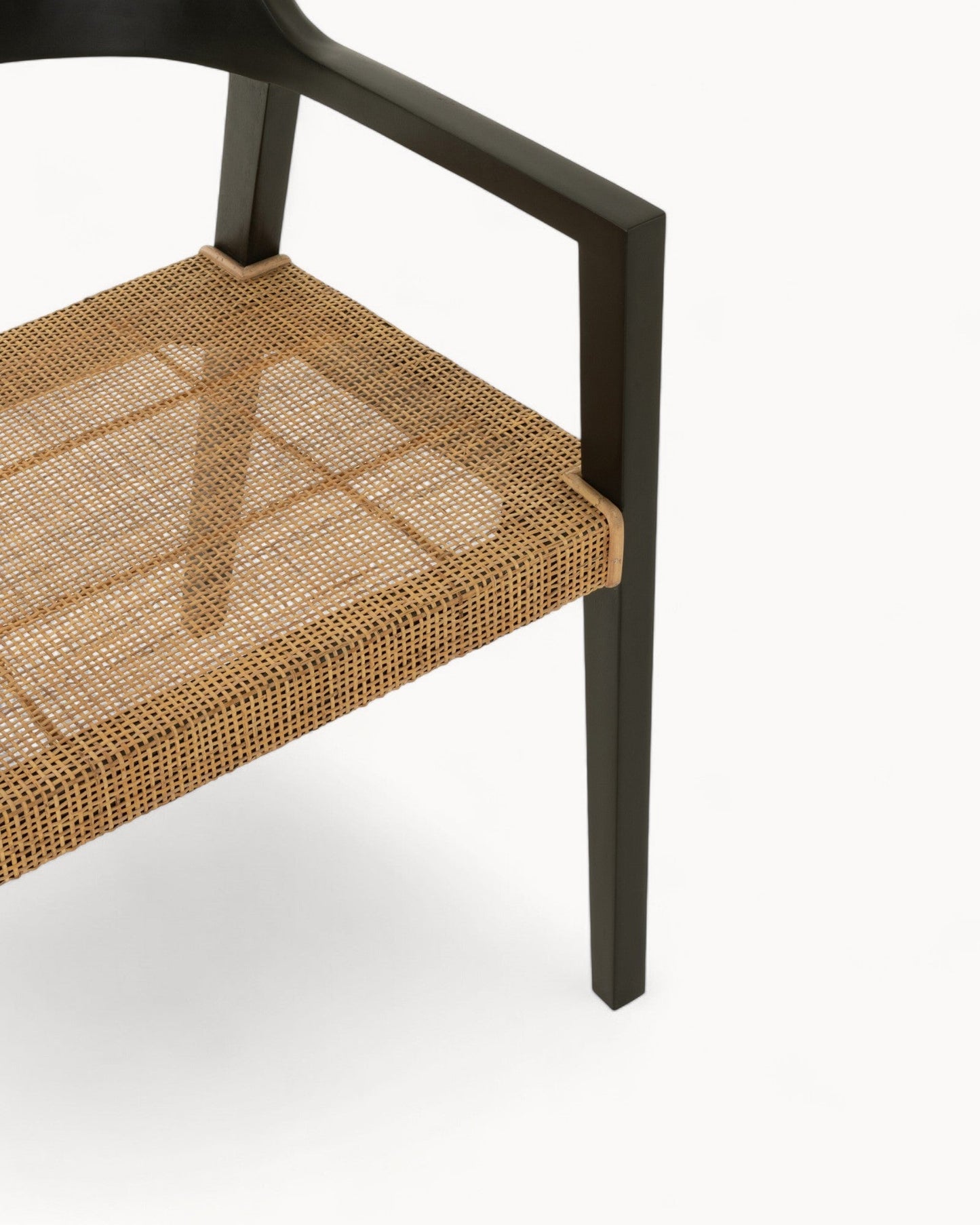 J-Line Emma Dining Chair – Teak Wood in Black-Brown, 55x71cm