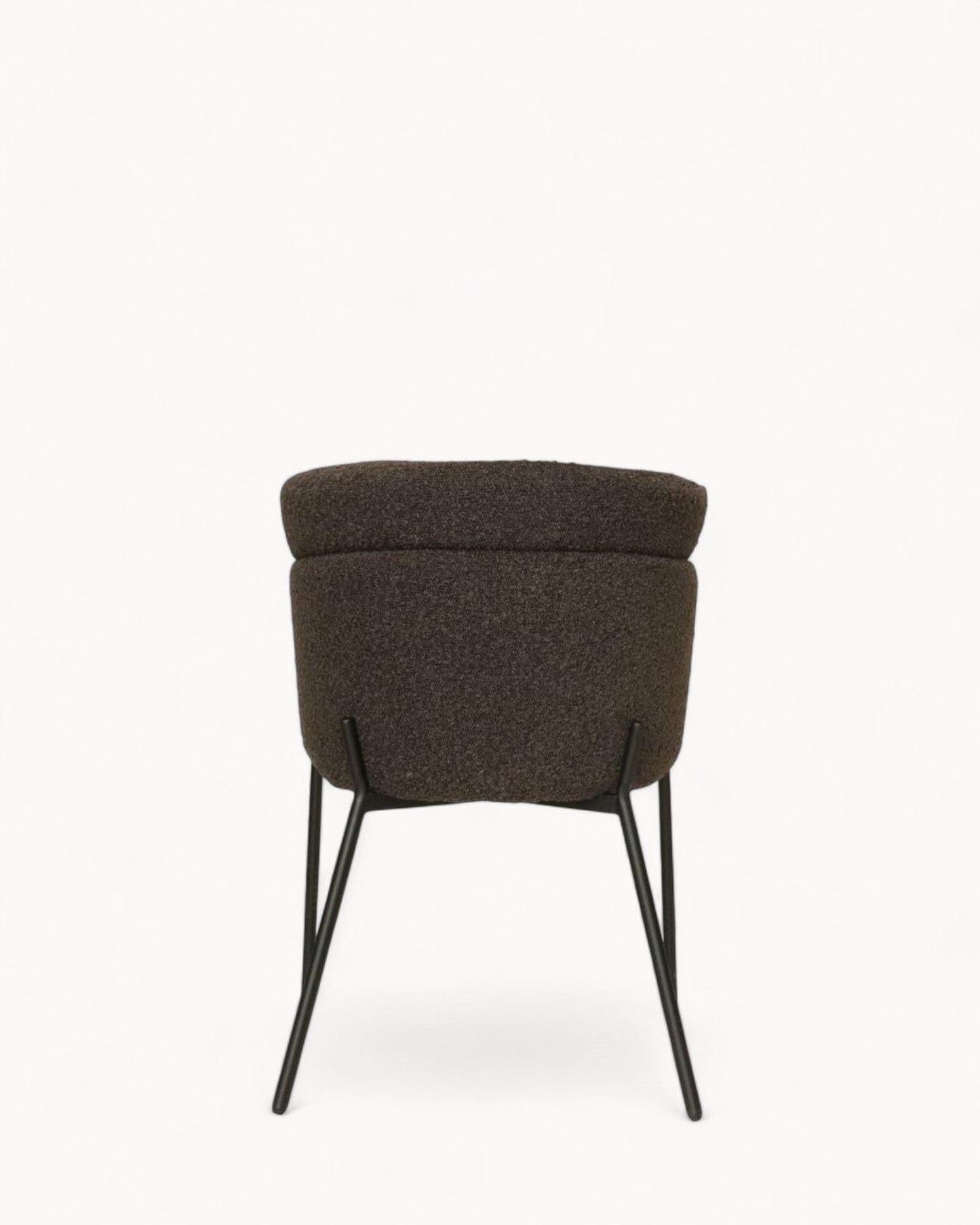 HSM Collection - Set of 2 Luca Dining Chairs - Espresso Teddy Bouclé