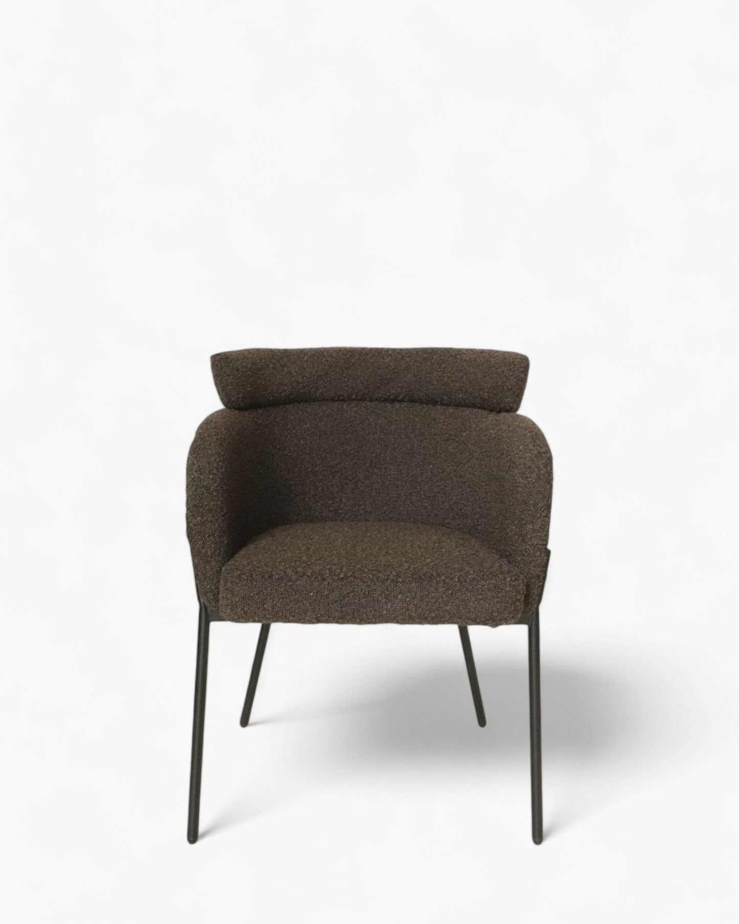 HSM Collection - Set of 2 Luca Dining Chairs - Espresso Teddy Bouclé