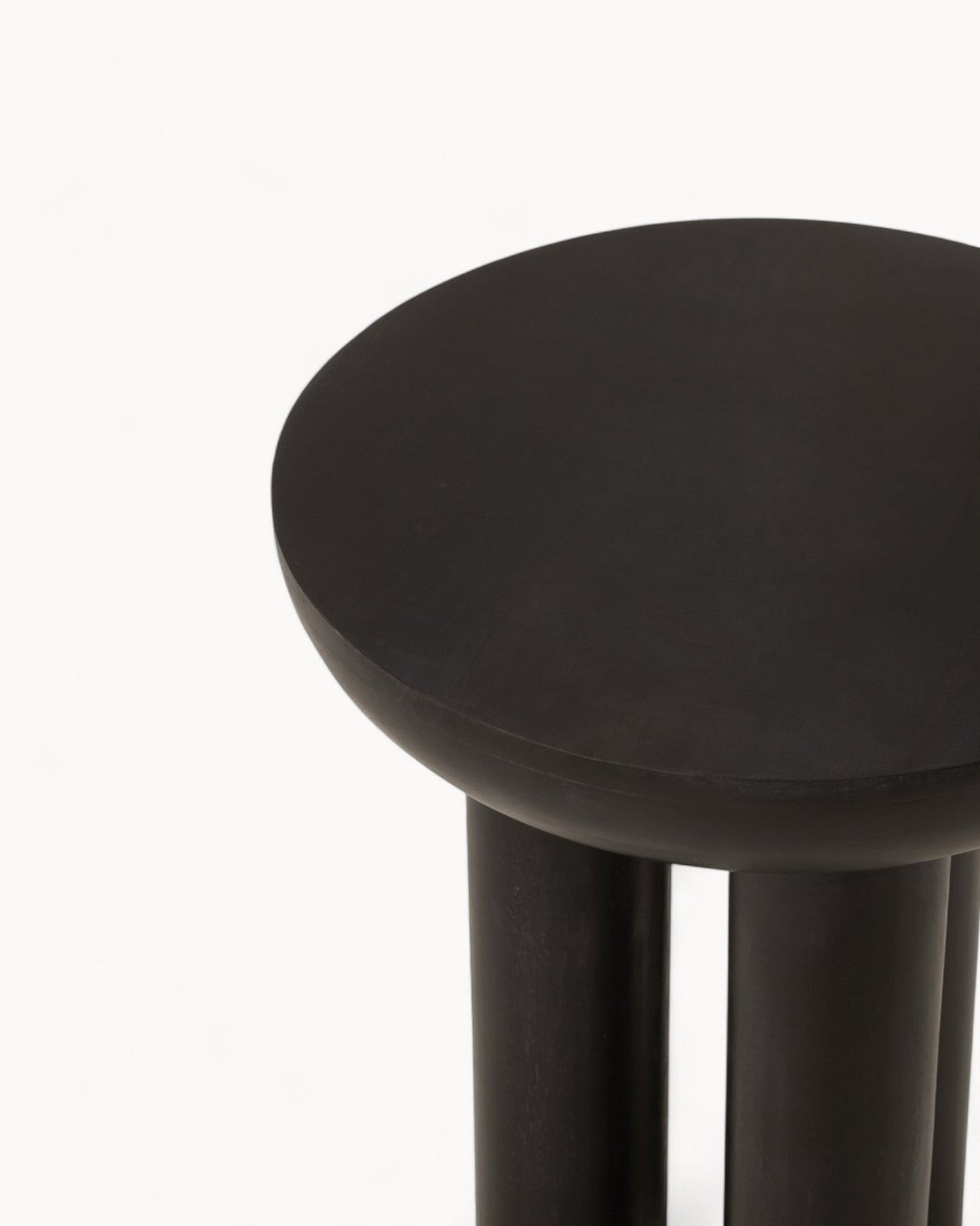 J-Line Trio Side Tables – Black Mango Wood – 50x50 cm, 60 cm Height