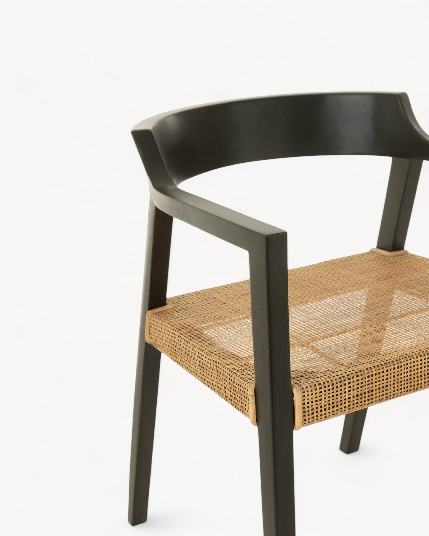 J-Line Emma Dining Chair – Teak Wood in Black-Brown, 55x71cm