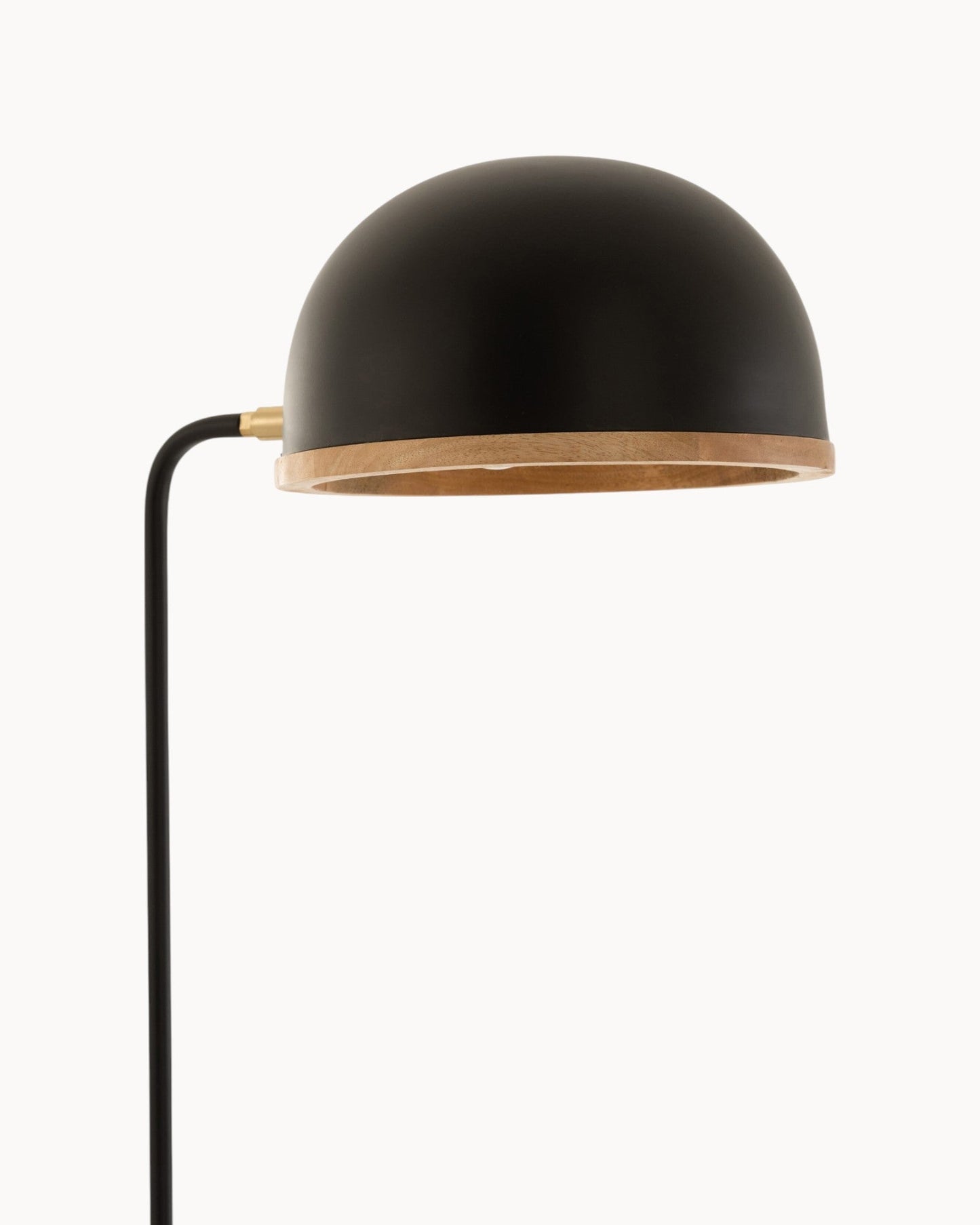 J-Line Evy Floor Lamp – Black & Natural – Iron and Wood – E14 Socket
