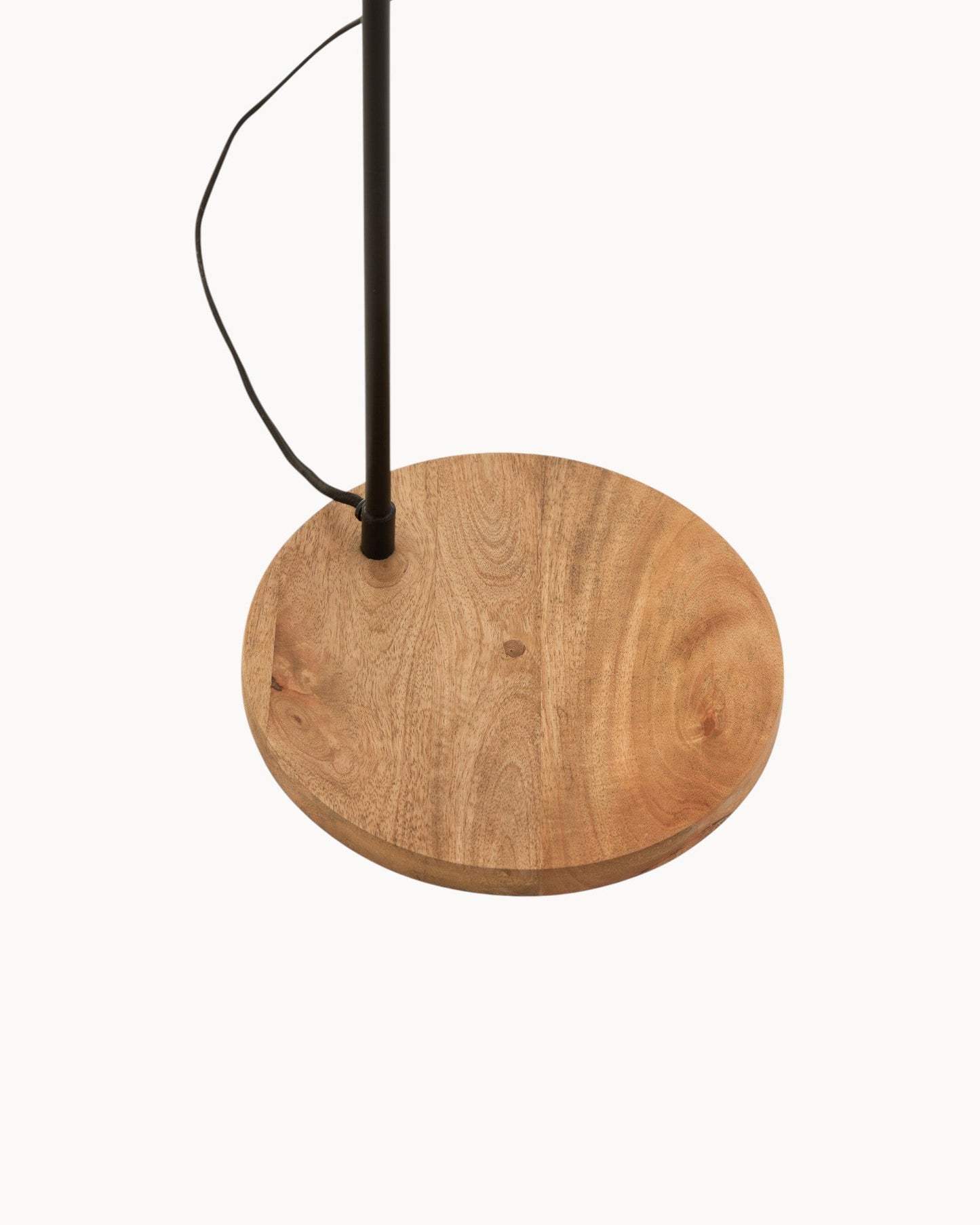 J-Line Evy Floor Lamp – Black & Natural – Iron and Wood – E14 Socket