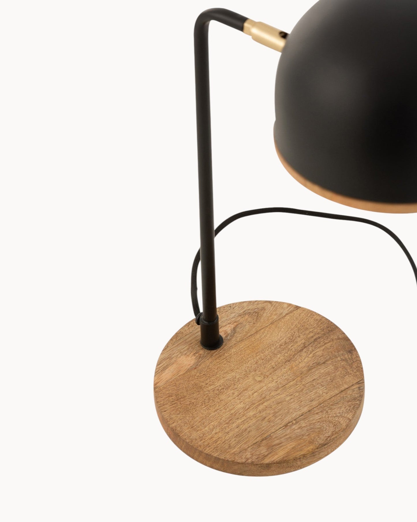 J-Line Evy Table Lamp – Black and Natural – Iron and Wood – E14 Socket