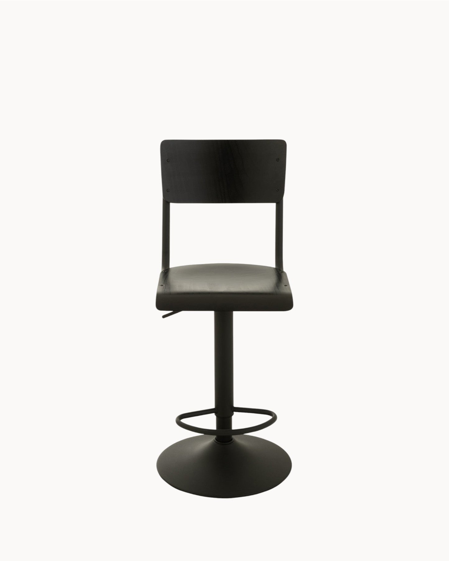 J-Line Industrial Bar Stool - Black Wood and Metal, 79 cm Seat Height