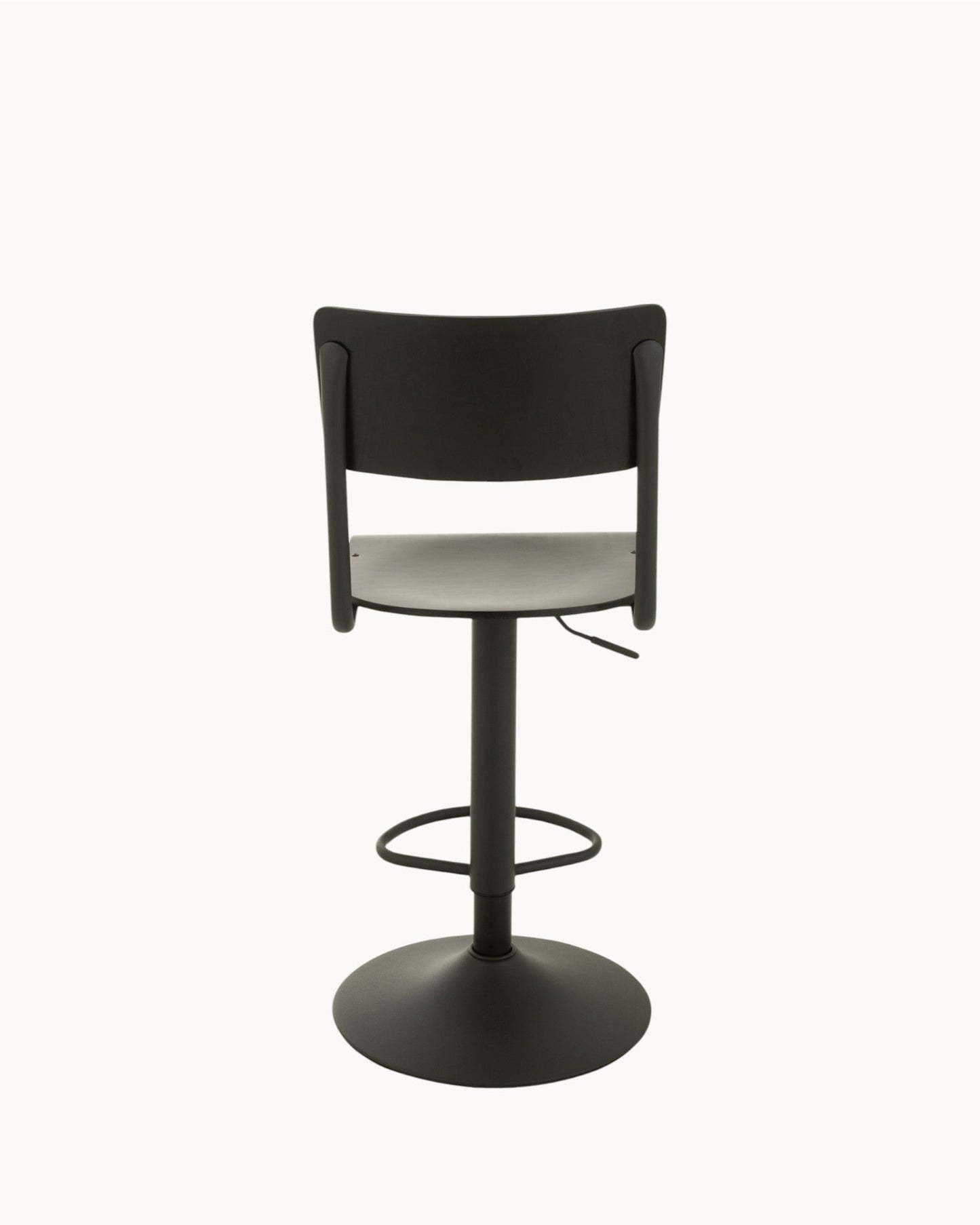 J-Line Industrial Bar Stool - Black Wood and Metal, 79 cm Seat Height