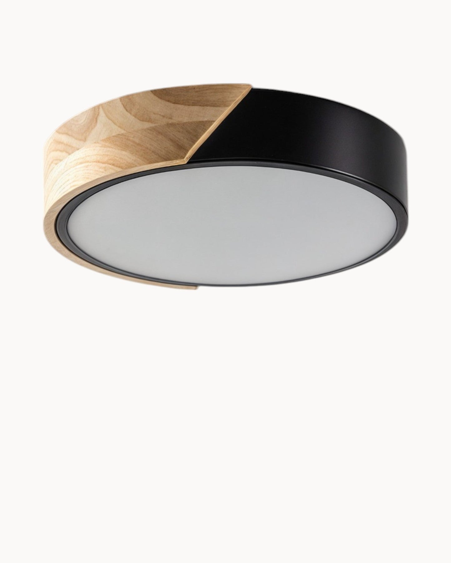 Jan Adjustable CCT LED Ceiling Light – Wood and Iron Design – Diameter 23-40 cm