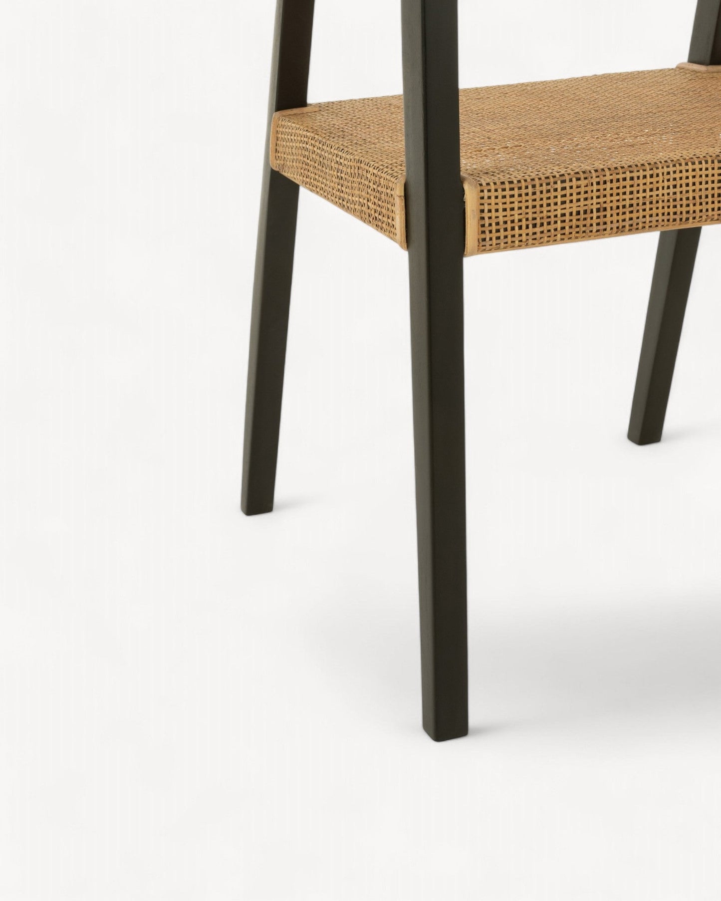 J-Line Emma Dining Chair – Teak Wood in Black-Brown, 55x71cm