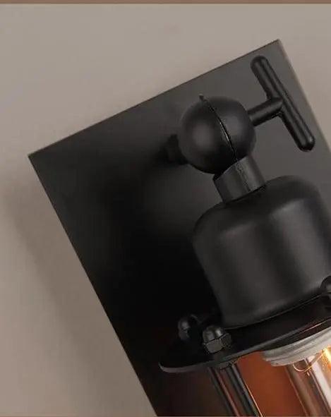 Retro Industrial Wall Sconce - Black Iron, E27 LED Compatible, Up and Down Lighting