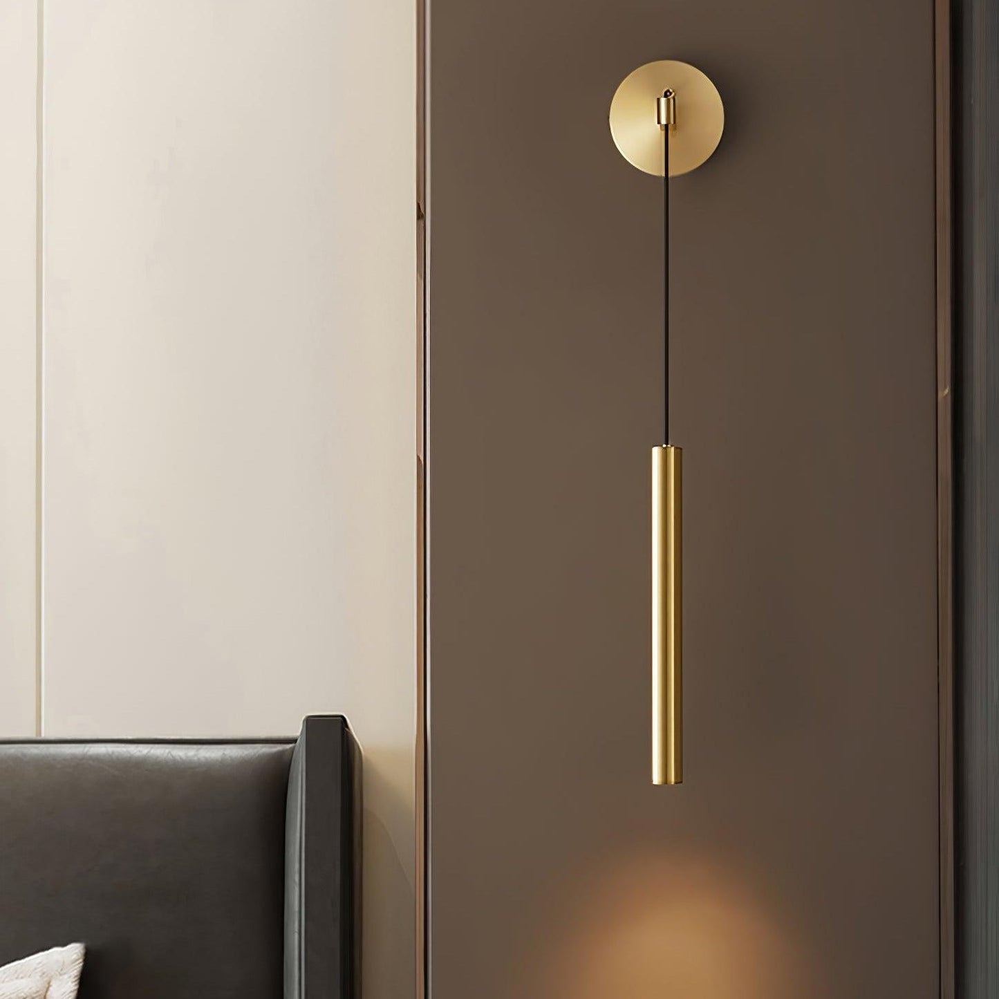 Cecilia Indoor Wall Sconce with Brass Accents