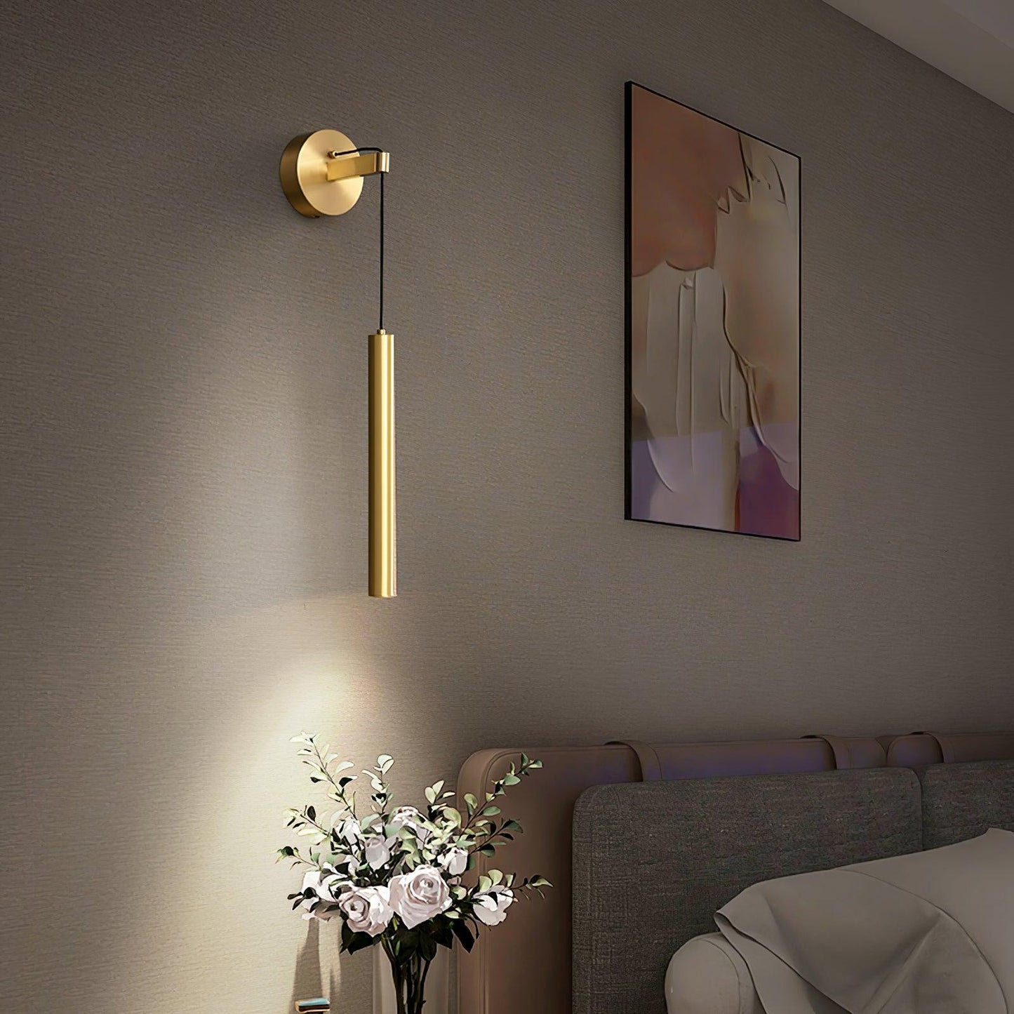 Cecilia Indoor Wall Sconce with Brass Accents