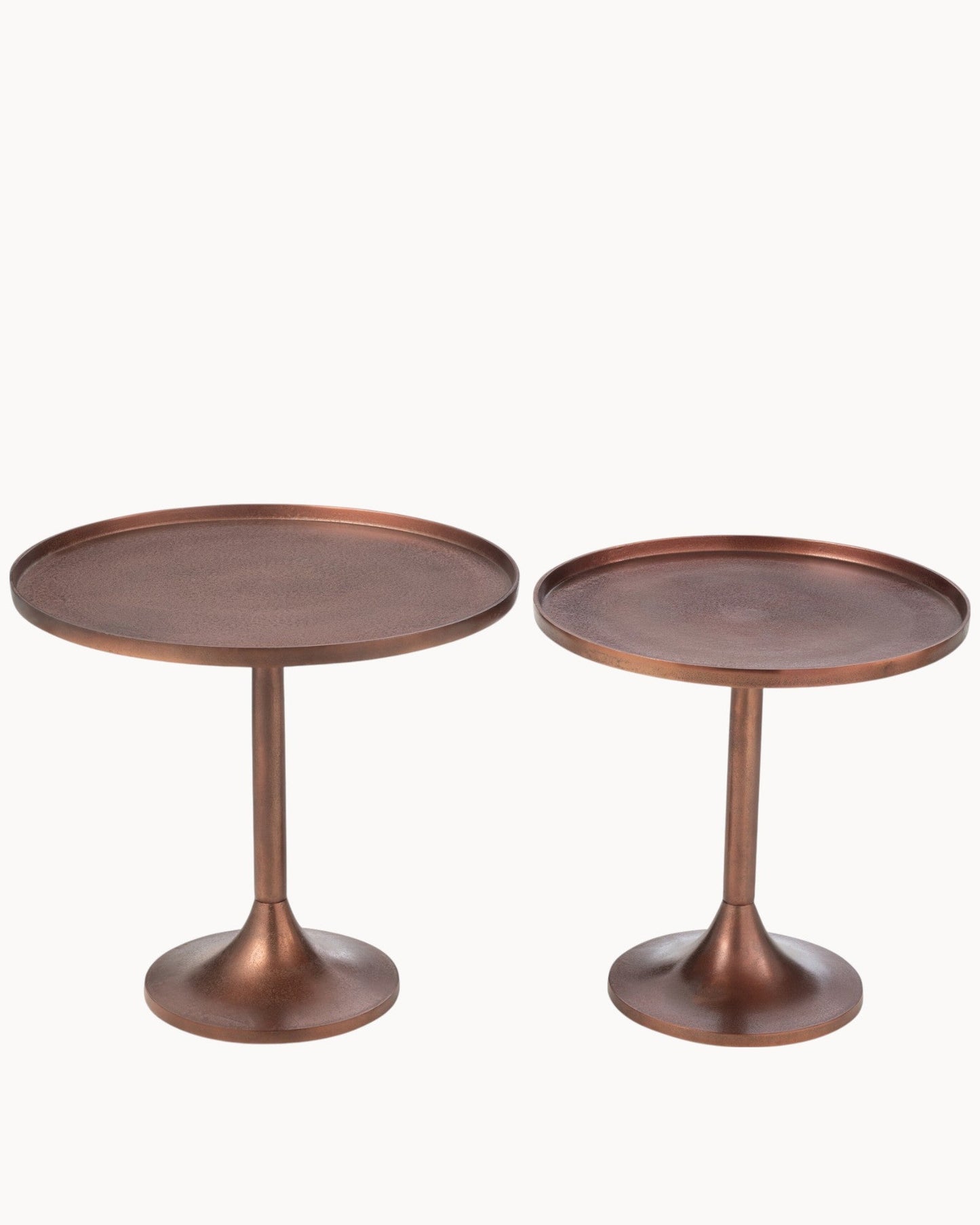 J-Line Modern Aluminum Bronze Side Table Set of 2