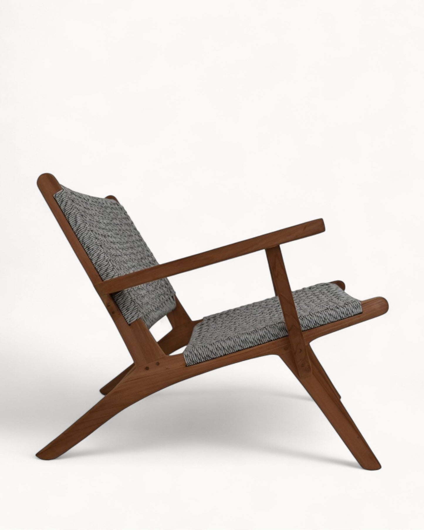 HSM Collection - Rio Teak and Banana Leaf Lounge Chair - 67 cm