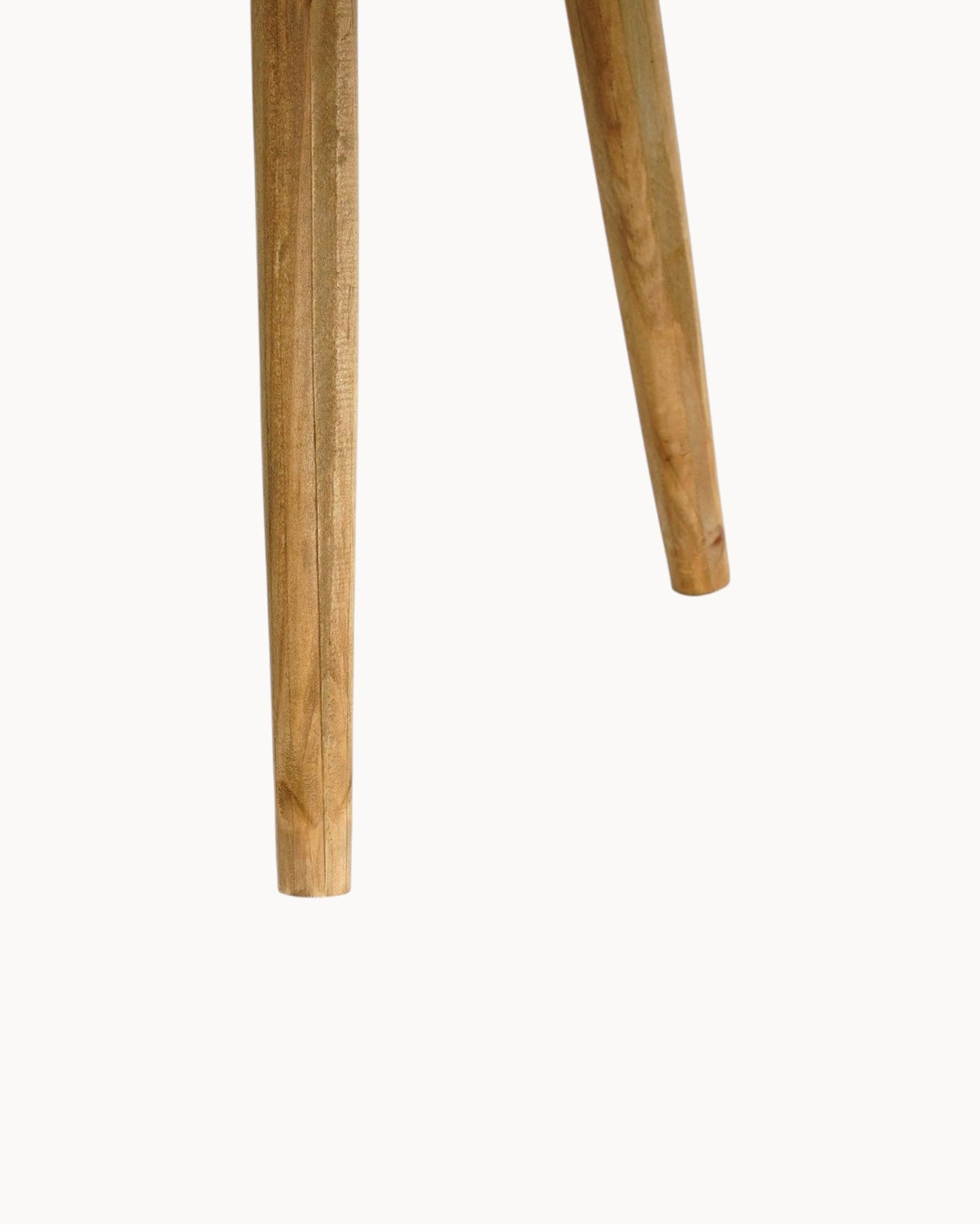 Natural Design Round Wooden Side Table – 33 cm Diameter – Brown