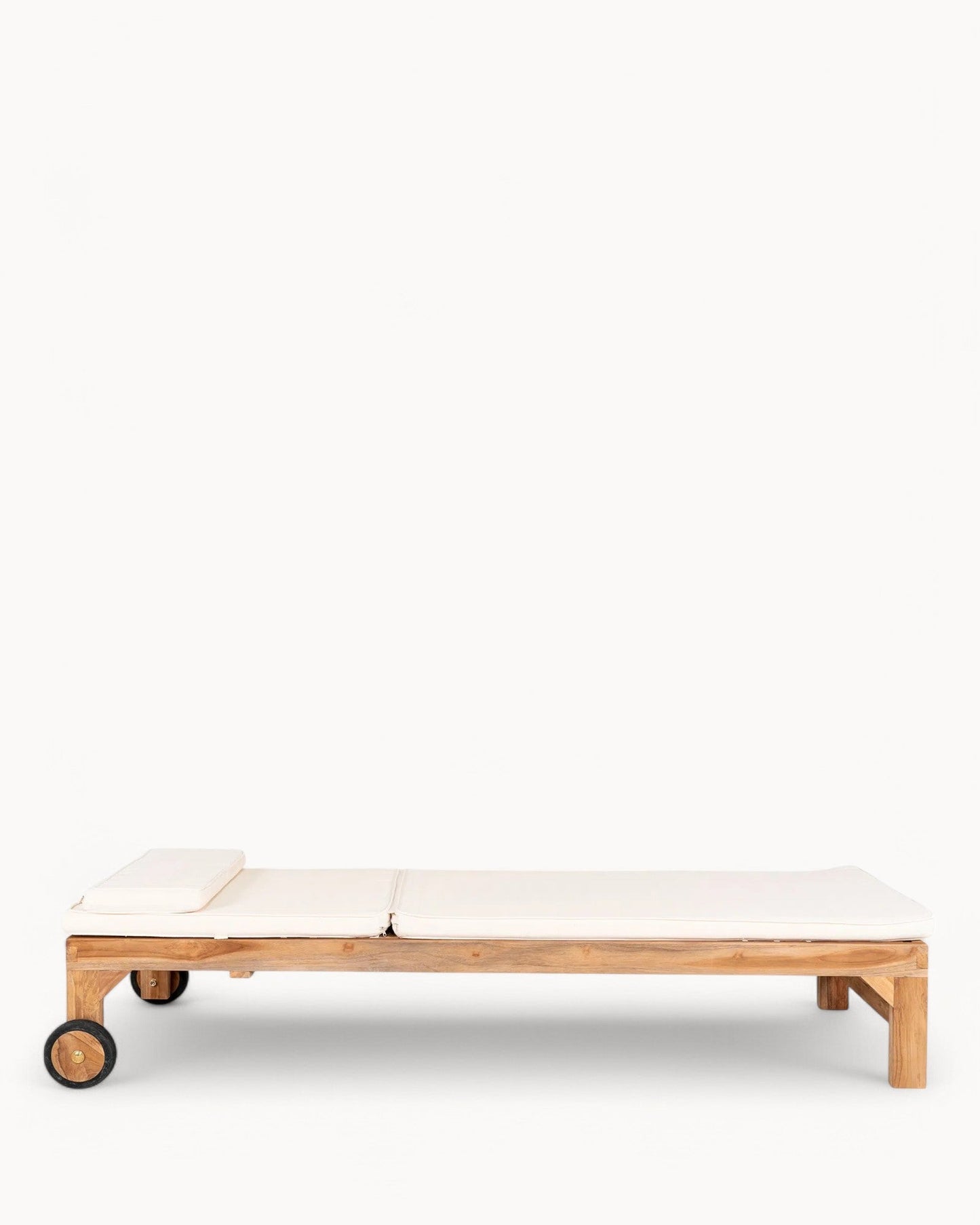 Andorra White Cotton Sun Lounger Cushion - 200x62 cm