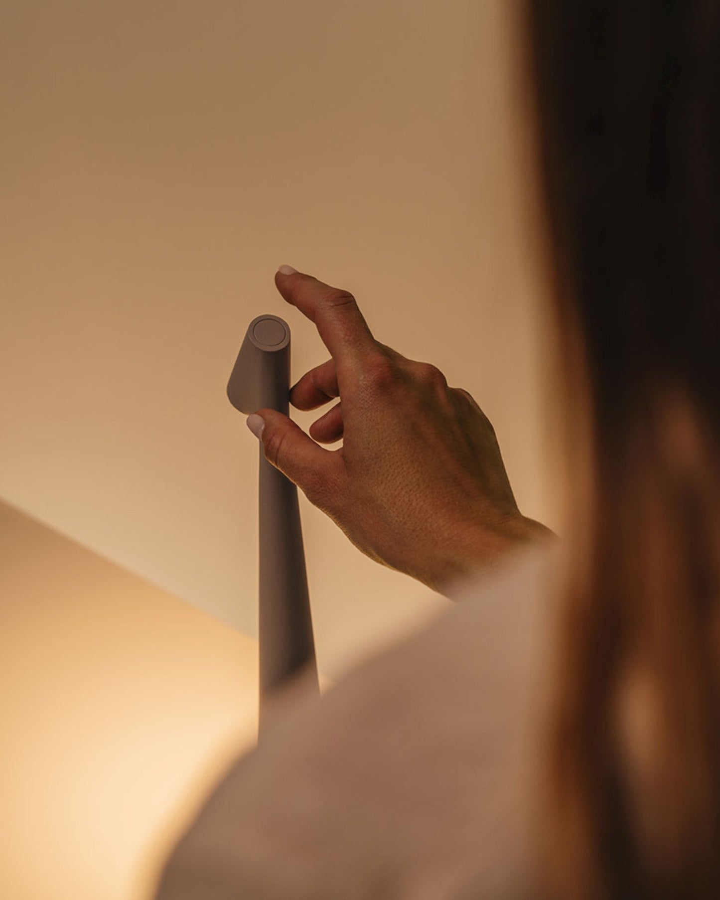 Contemporary Touch-Control Table Lamp with 3 Brightness Settings, Aluminum Design