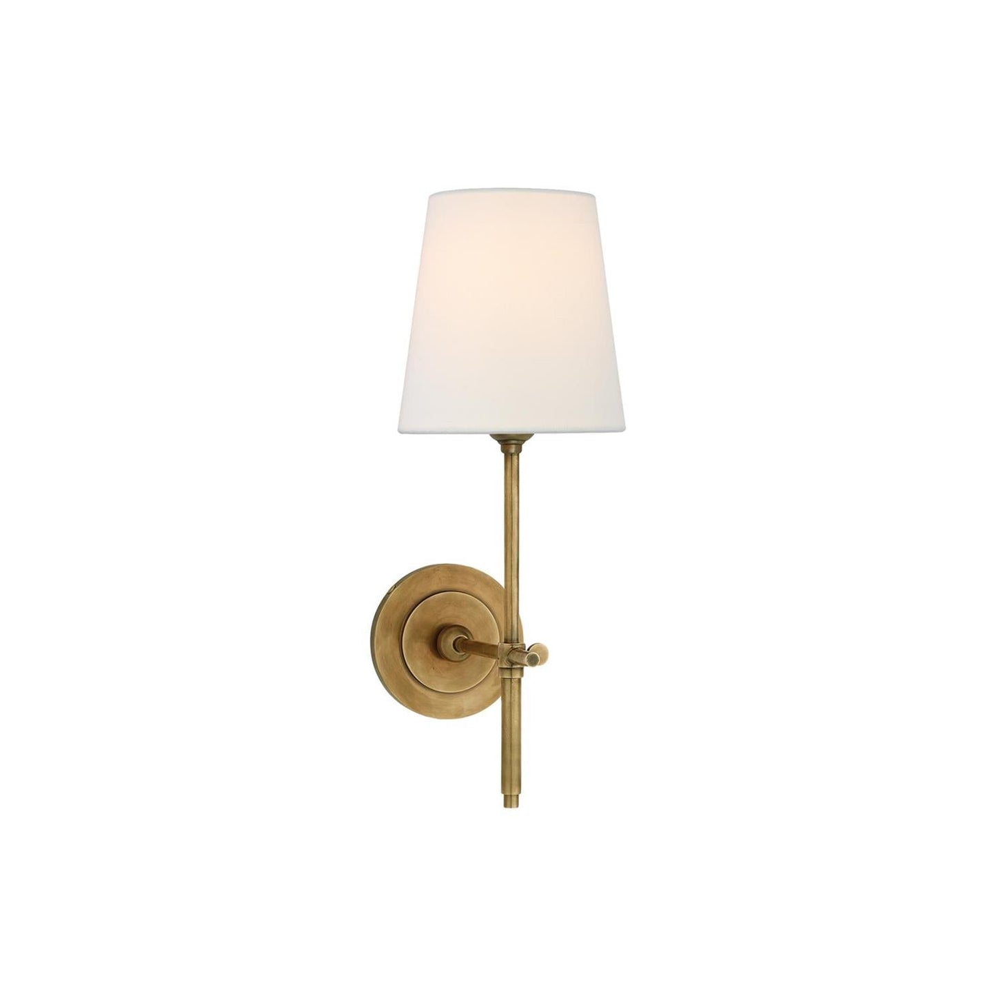Brass Theodore Wall Lamp with Fabric Shade