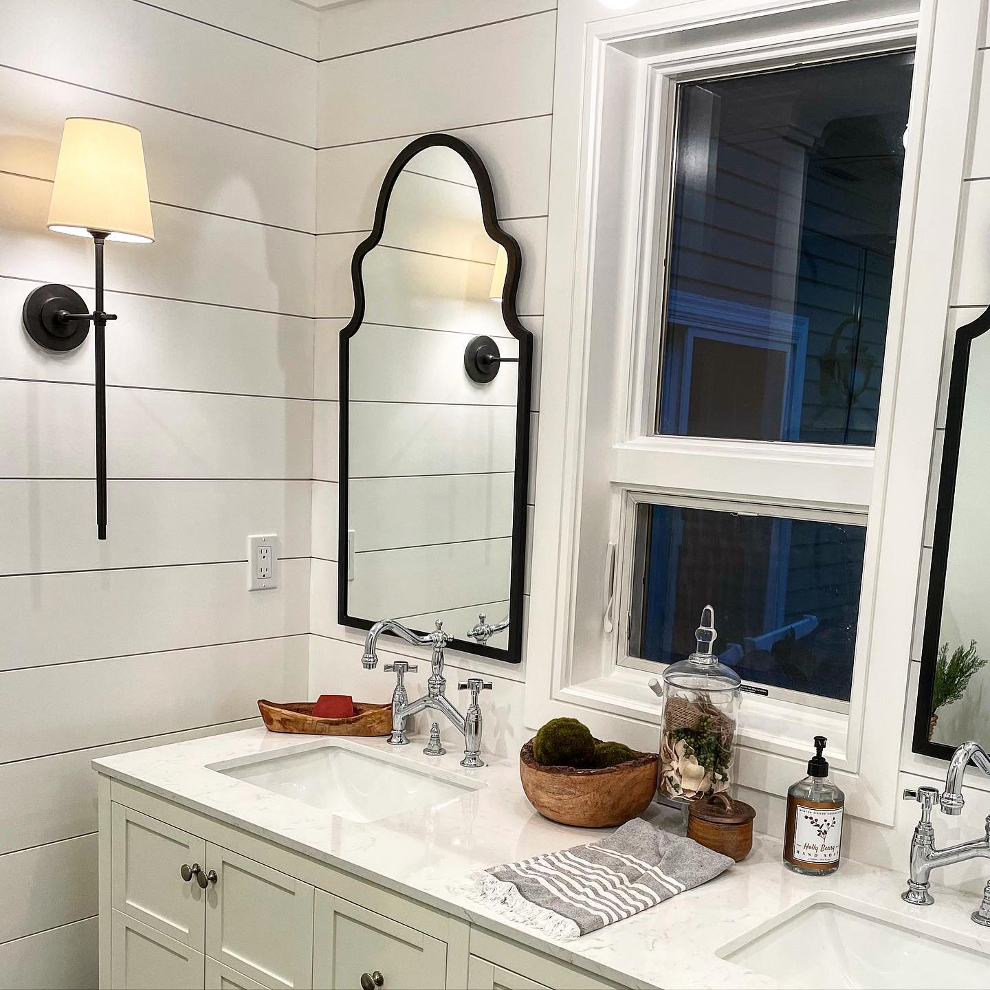 Brass Theodore Wall Lamp with Fabric Shade