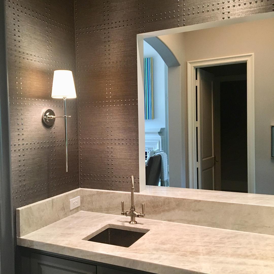 Brass Theodore Wall Lamp with Fabric Shade