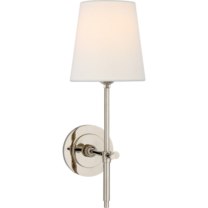 Brass Theodore Wall Lamp with Fabric Shade