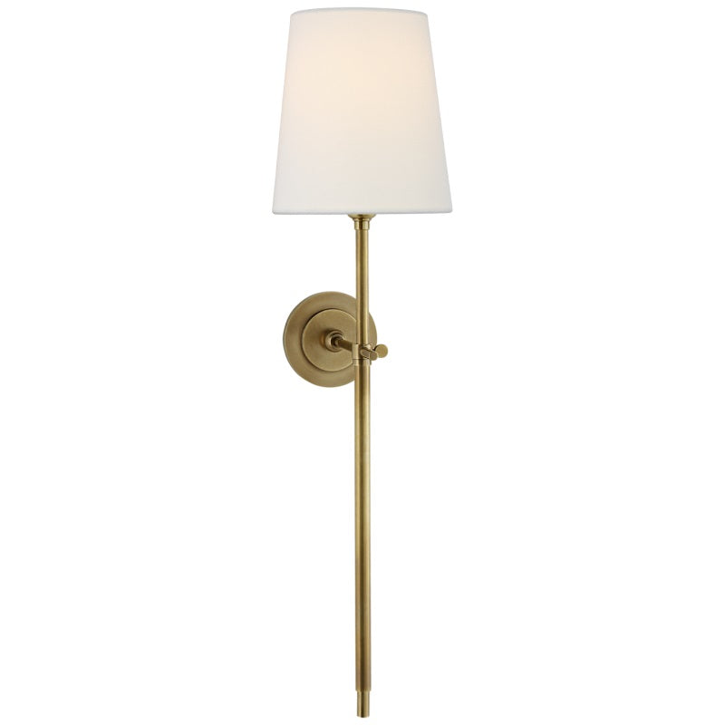 Brass Theodore Wall Lamp with Fabric Shade