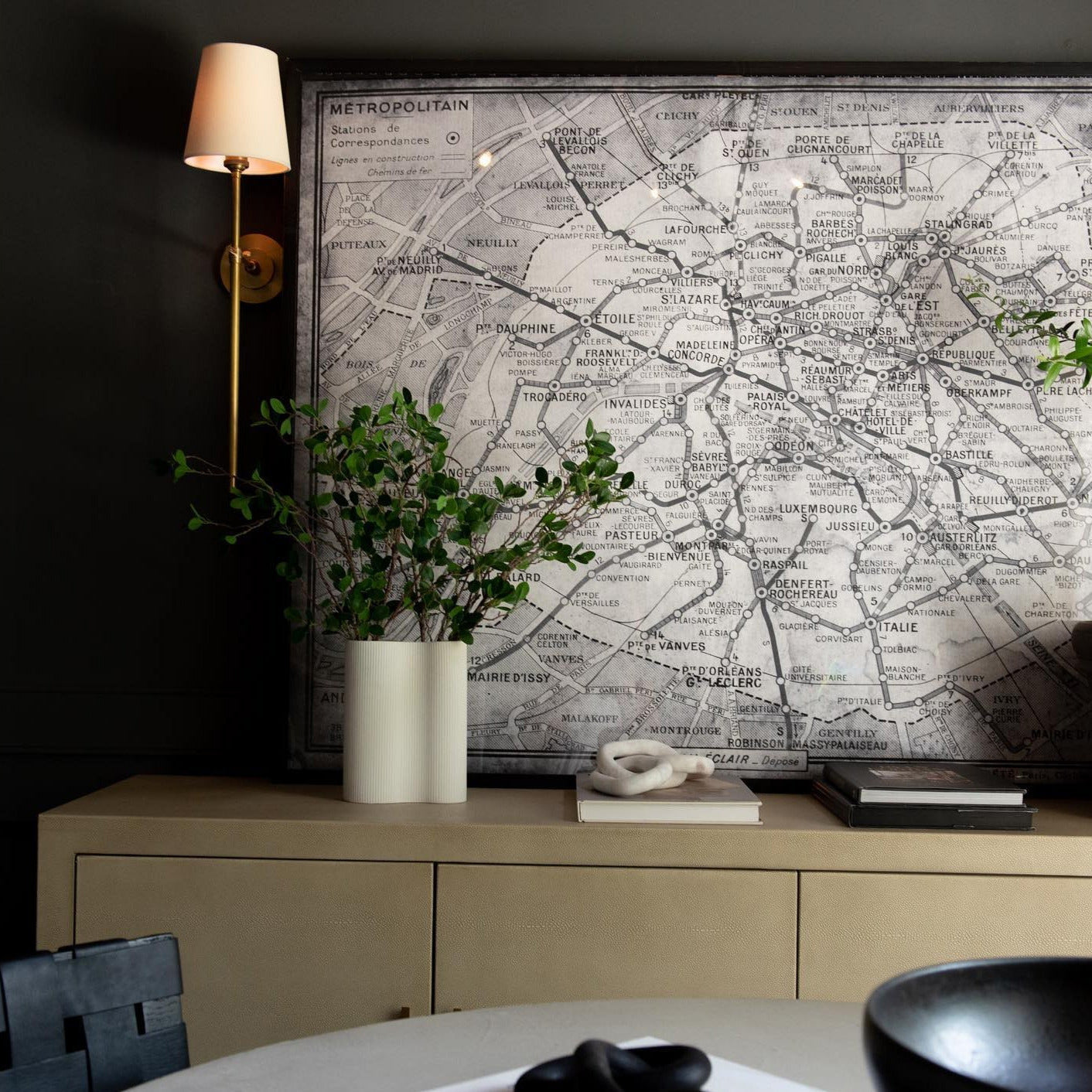 Brass Theodore Wall Lamp with Fabric Shade