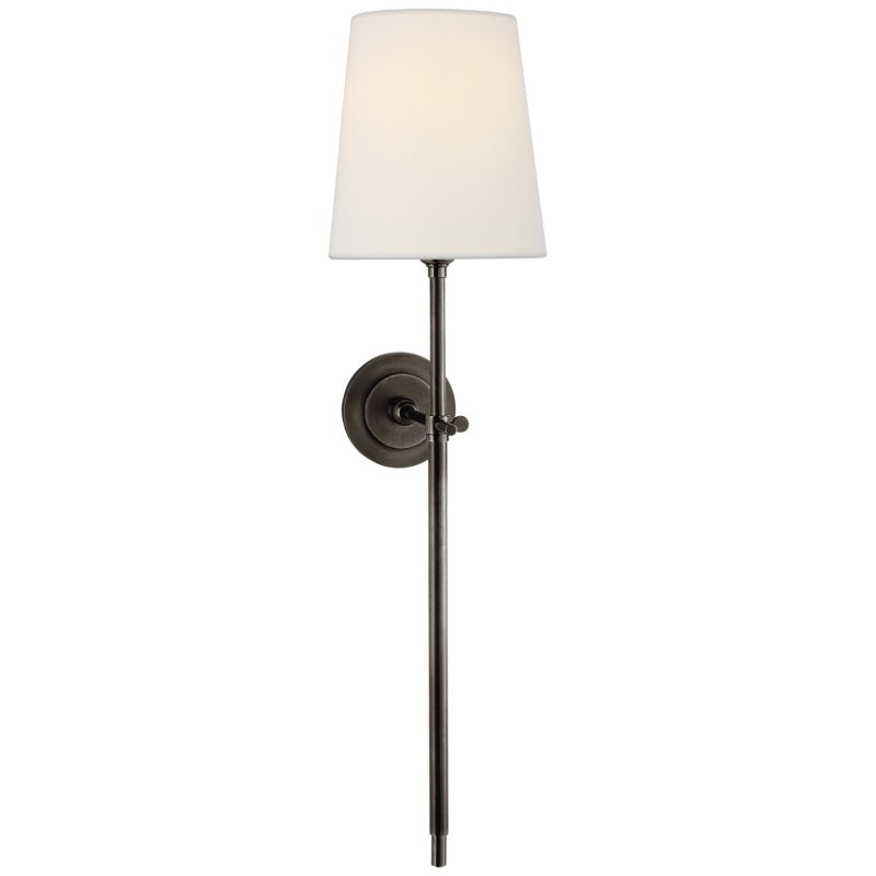Brass Theodore Wall Lamp with Fabric Shade