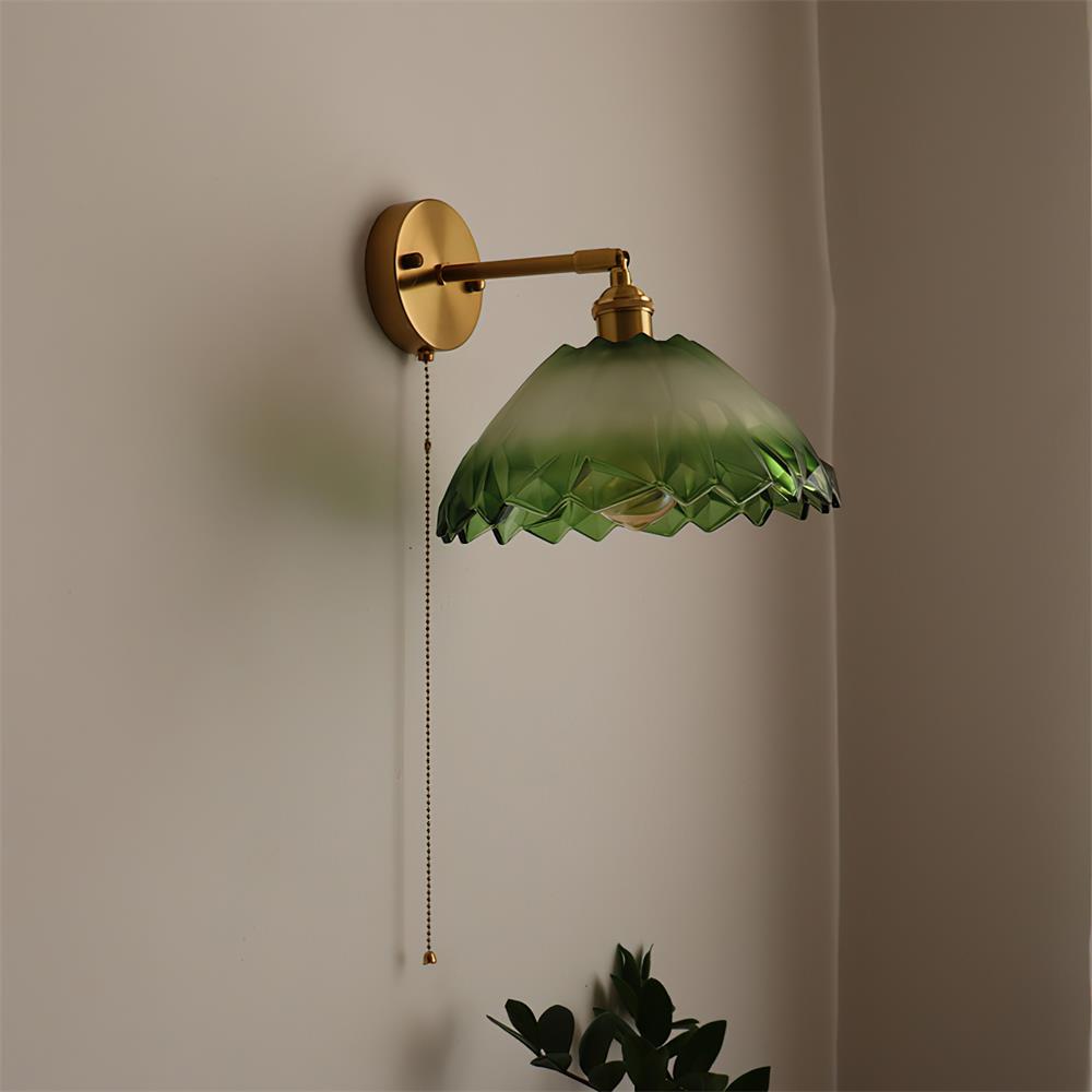 Contemporary Brass Wall Sconce by Cason
