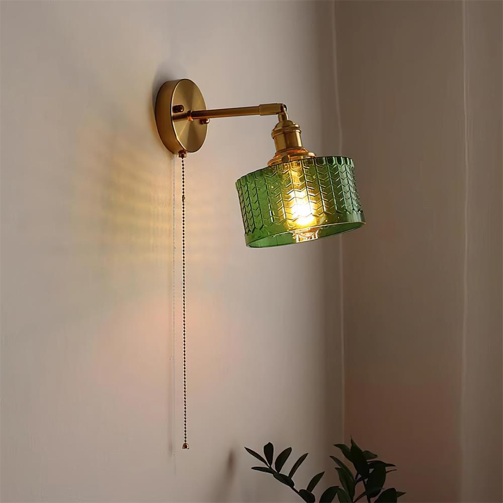 Contemporary Brass Wall Sconce by Cason