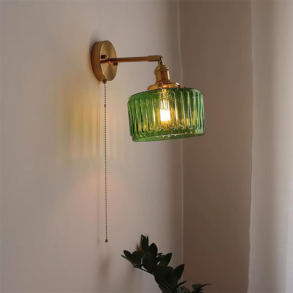 Contemporary Brass Wall Sconce by Cason