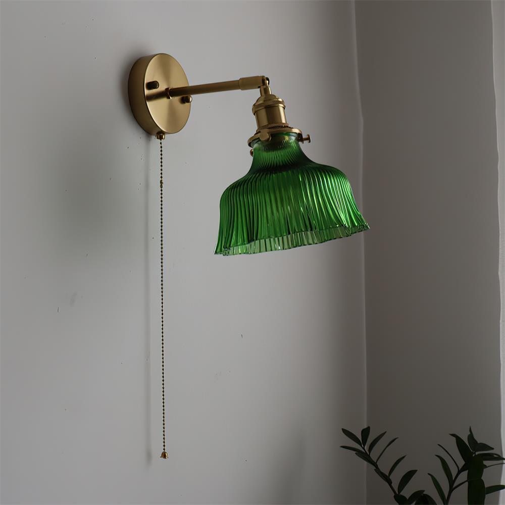 Contemporary Brass Wall Sconce by Cason