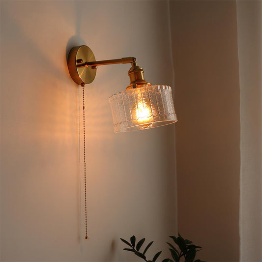 Contemporary Brass Wall Sconce by Cason