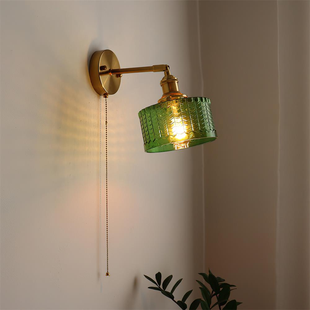 Contemporary Brass Wall Sconce by Cason