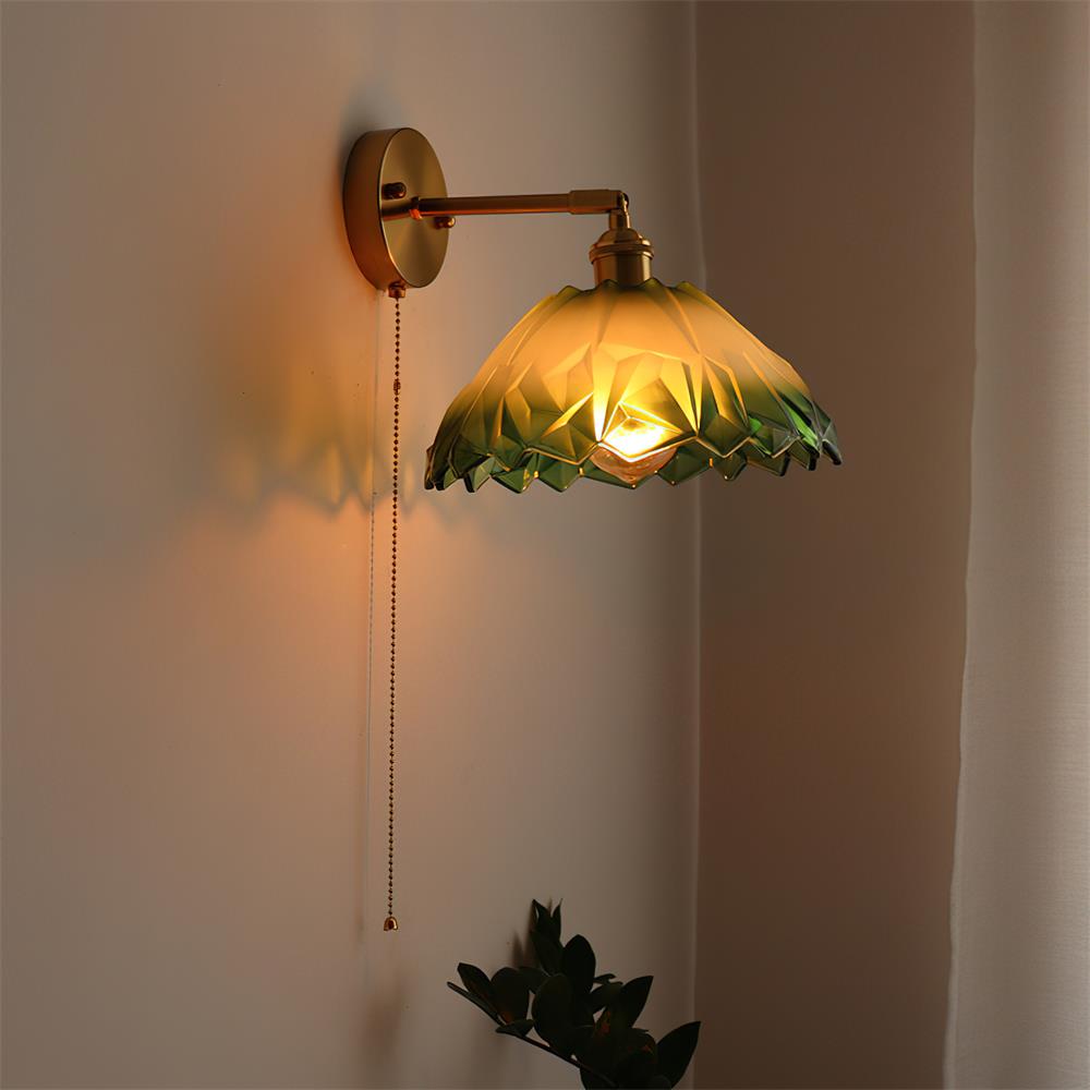 Contemporary Brass Wall Sconce by Cason