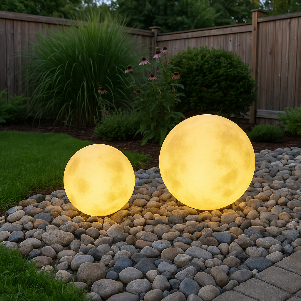 Solar-Powered Moonlight Garden Lamp